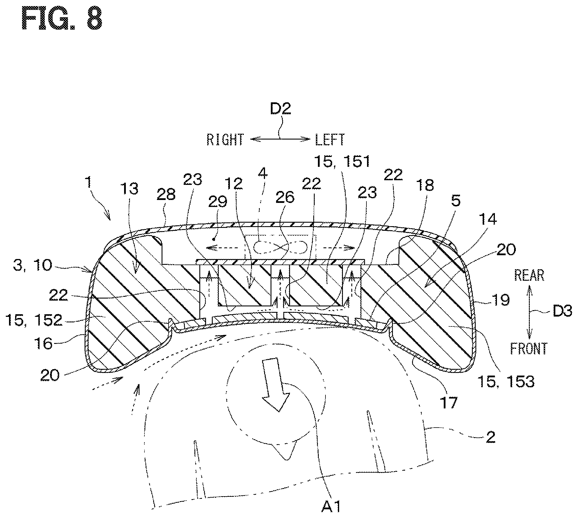 Patent US12496945 Figure 6 – Seat heater and seat air-conditioning device