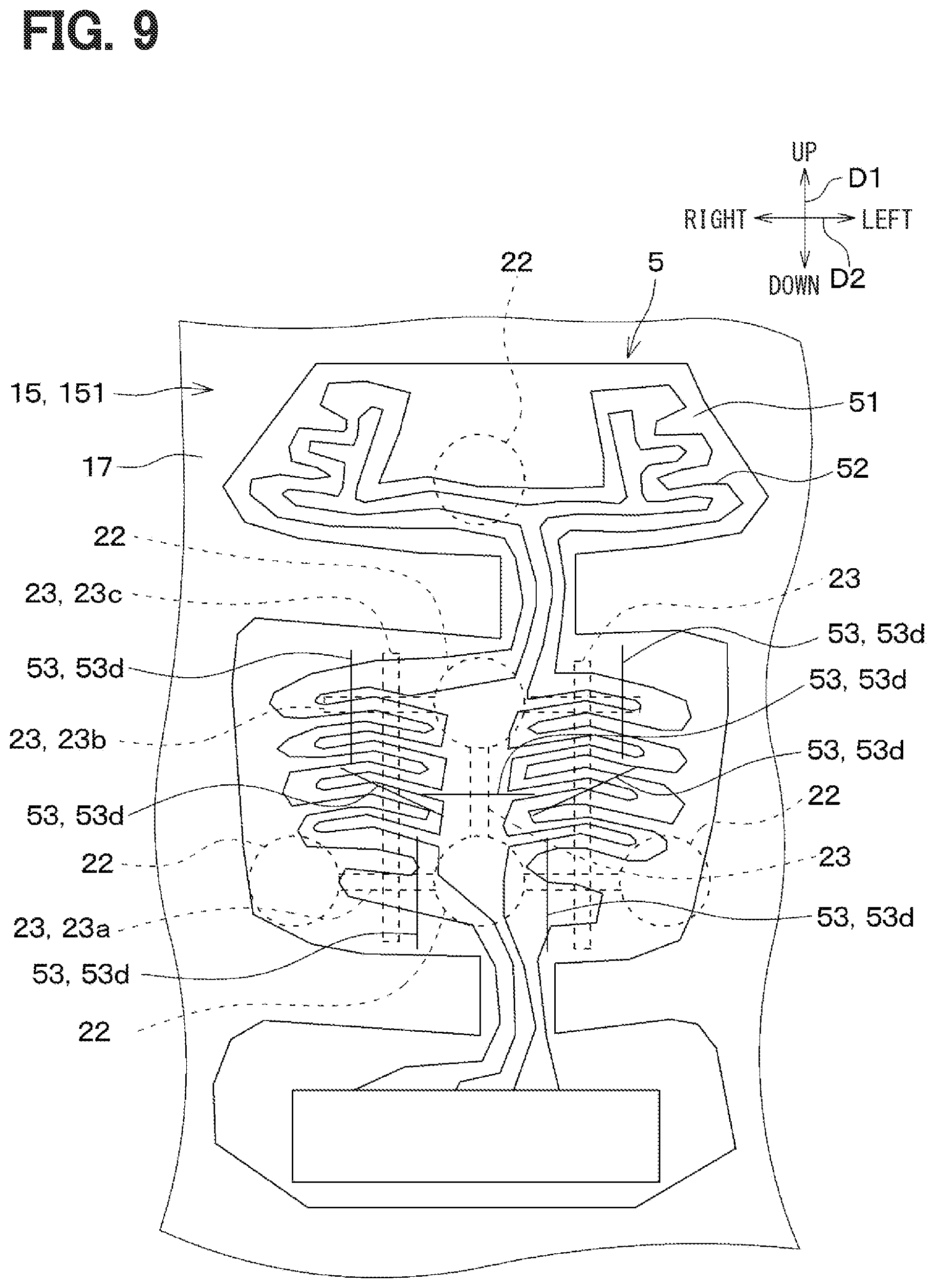 Patent US12496945 Figure 7 – Seat heater and seat air-conditioning device