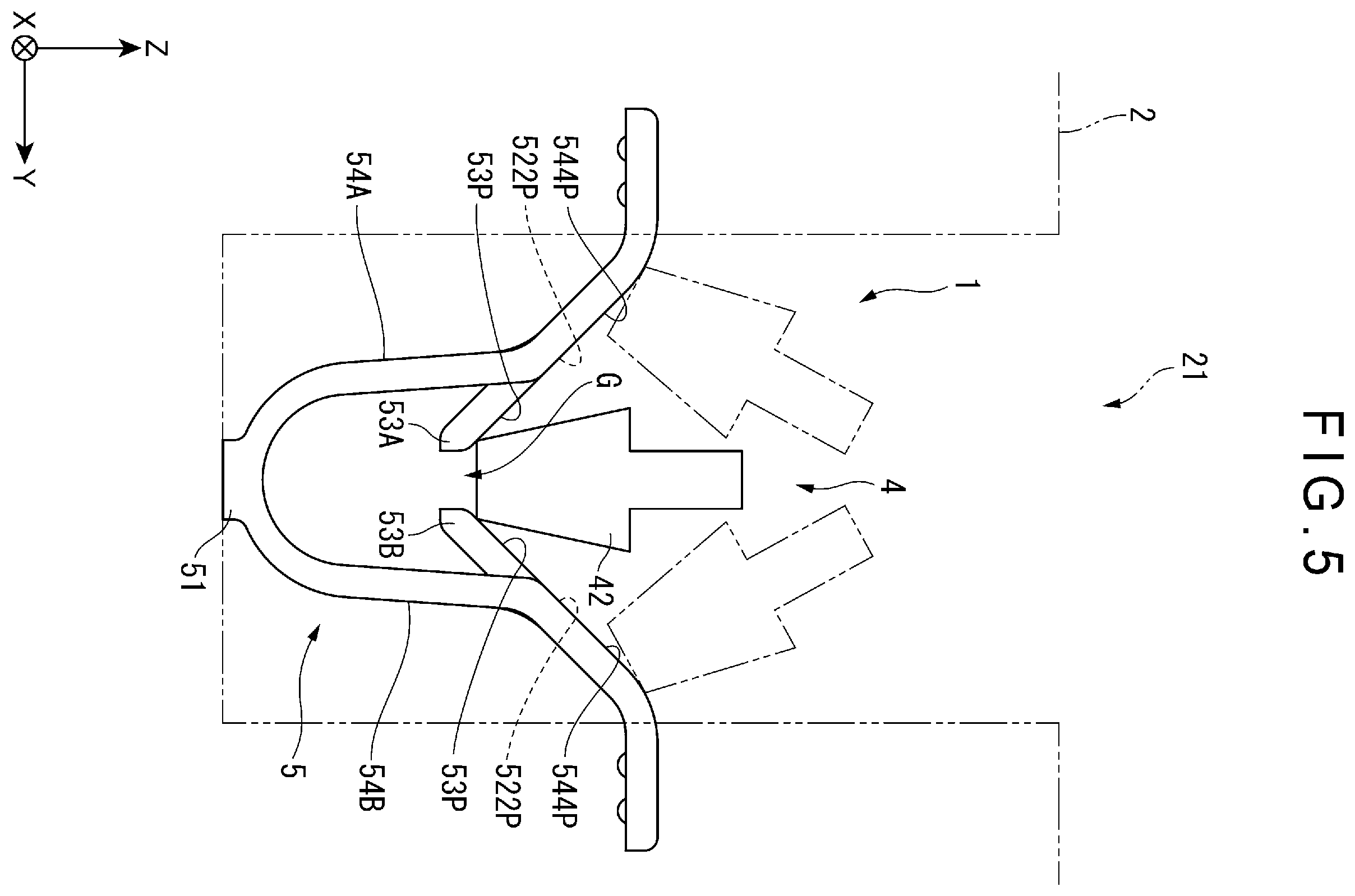 Patent US12496946 Figure 5 – Cover material attachment