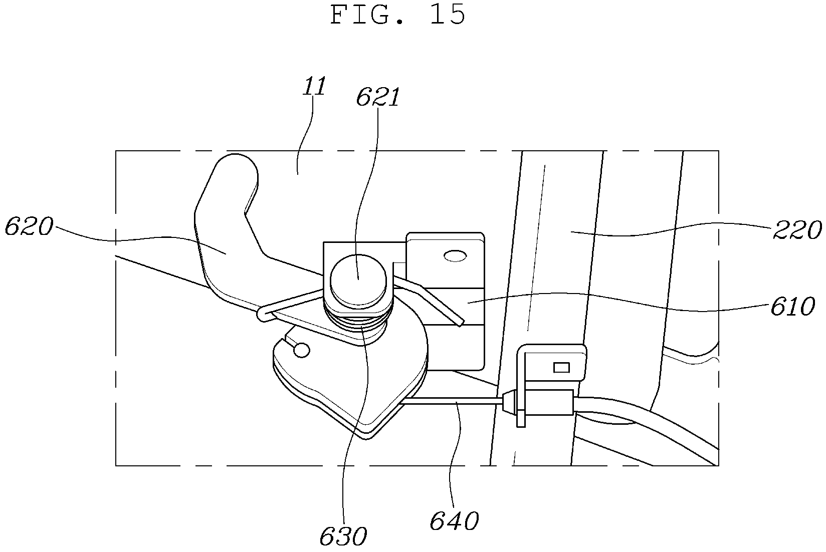 Patent US12496949 Figure 15 – Rear seat for vehicle
