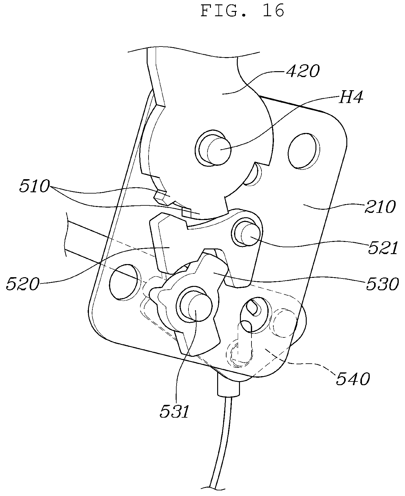 Patent US12496949 Figure 16 – Rear seat for vehicle