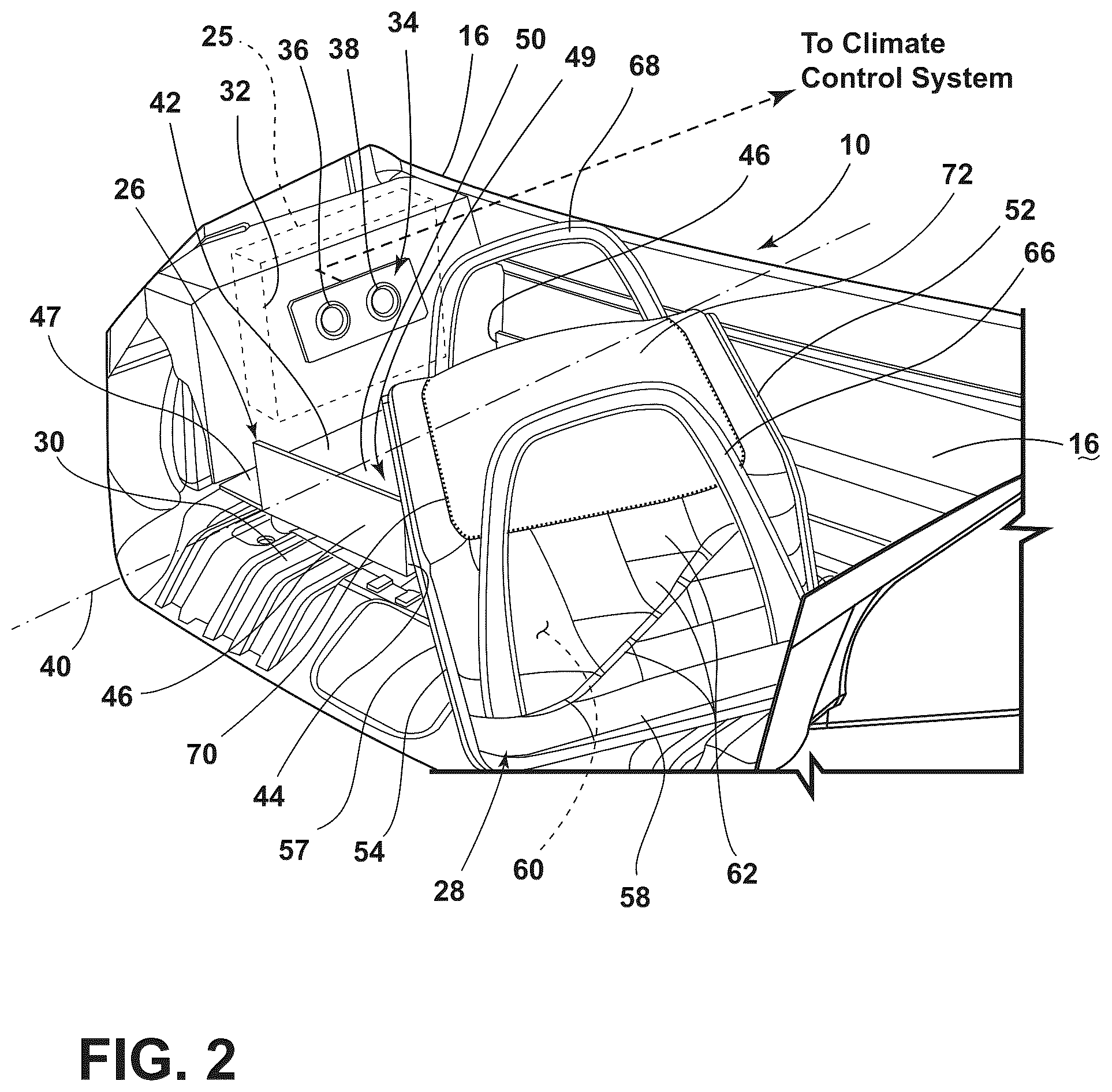 Patent US12496952 Figure 2 – Thermal enclosure assembly for a vehicle