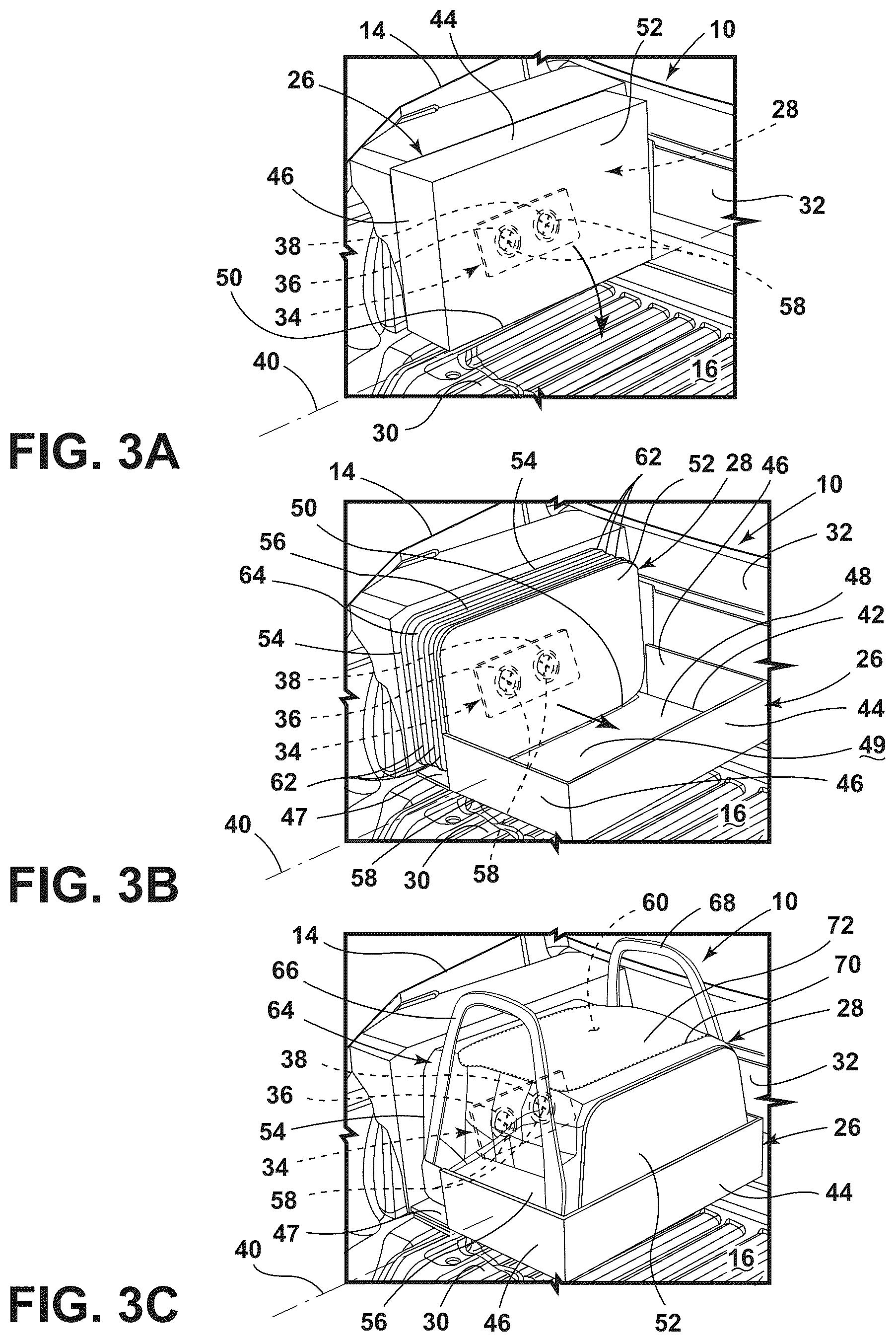 Patent US12496952 Figure 3 – Thermal enclosure assembly for a vehicle