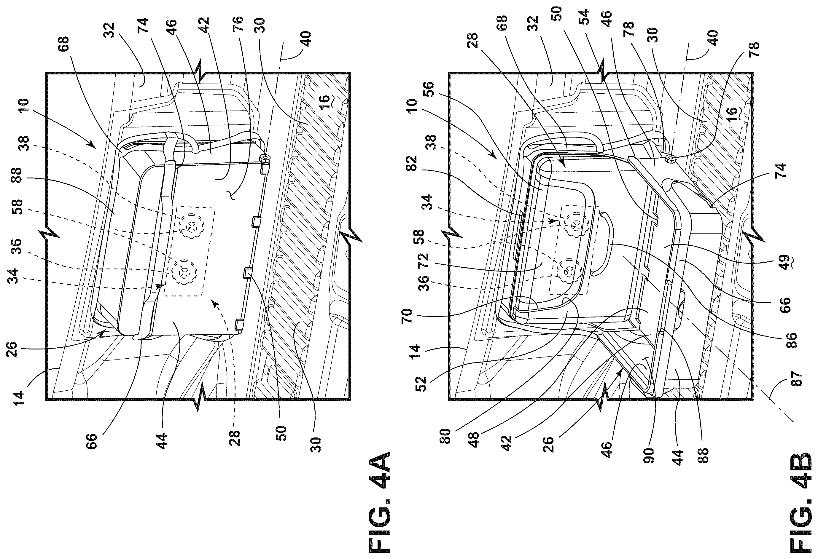 Patent US12496952 Figure 4 – Thermal enclosure assembly for a vehicle