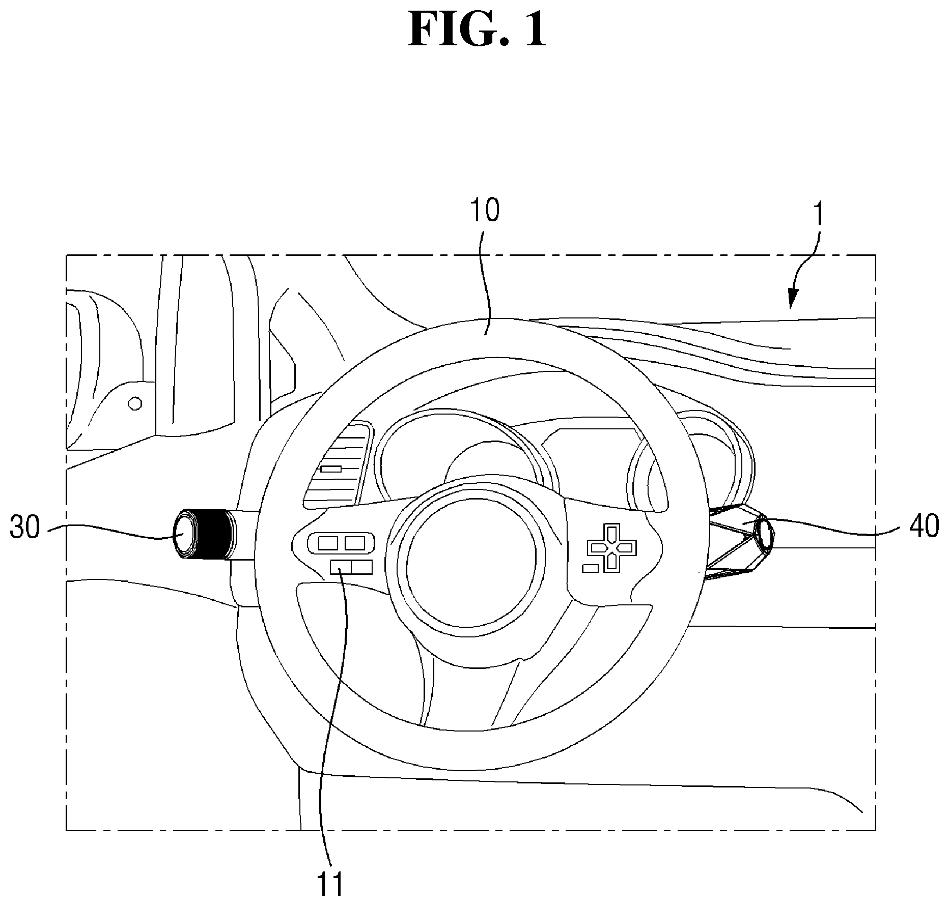 Patent US12496961 Figure 1 – Multi-function assembly for vehicle