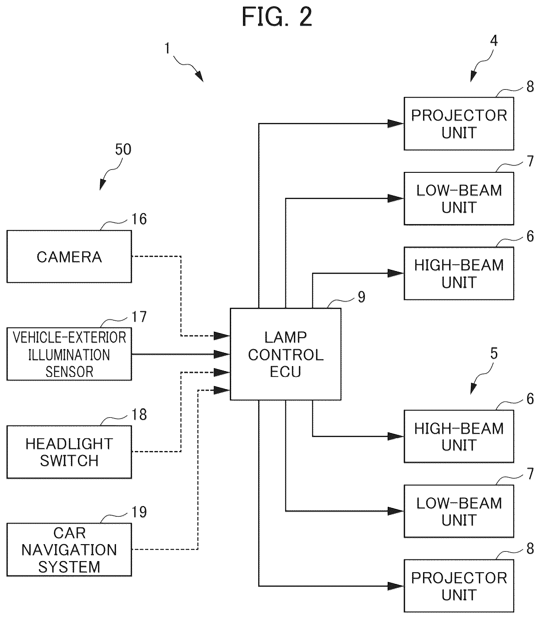 Patent US12496962 Figure 2 – Vehicle lighting device