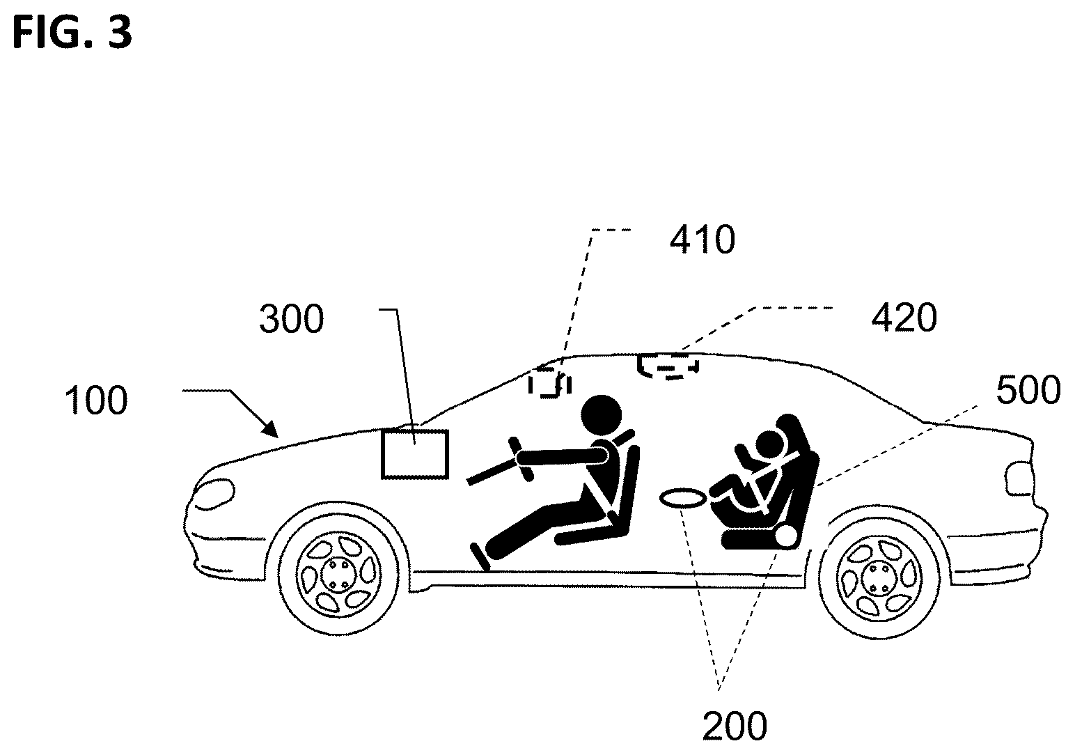 Patent US12496966 Figure 3 – Vehicle passenger intent determination for seatbelts and doors