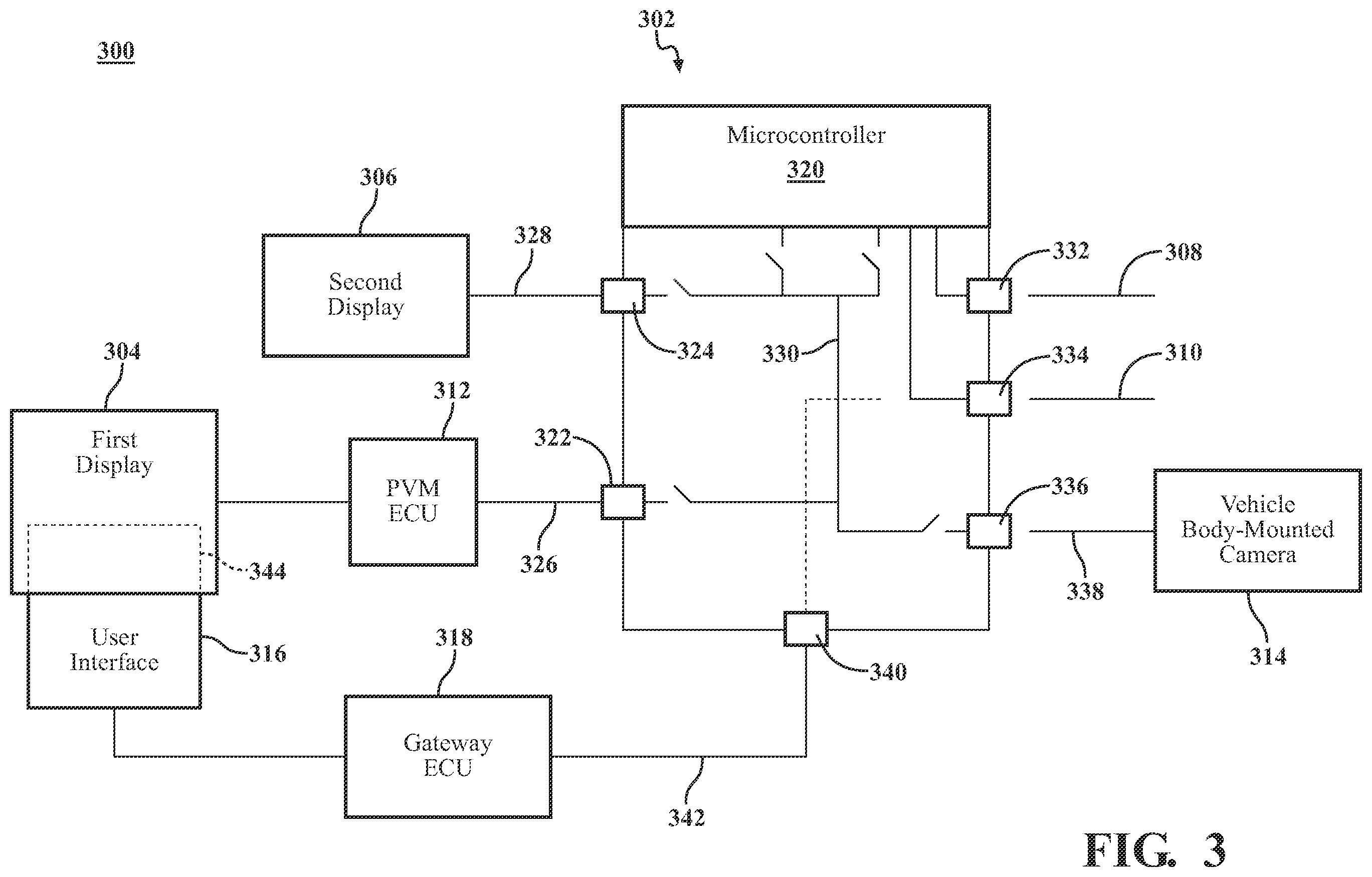 Patent US12496972 Figure 4 – Causing a plurality of representations of images, produced by a camera, to be presented on a plurality of displays disposed on a vehicle