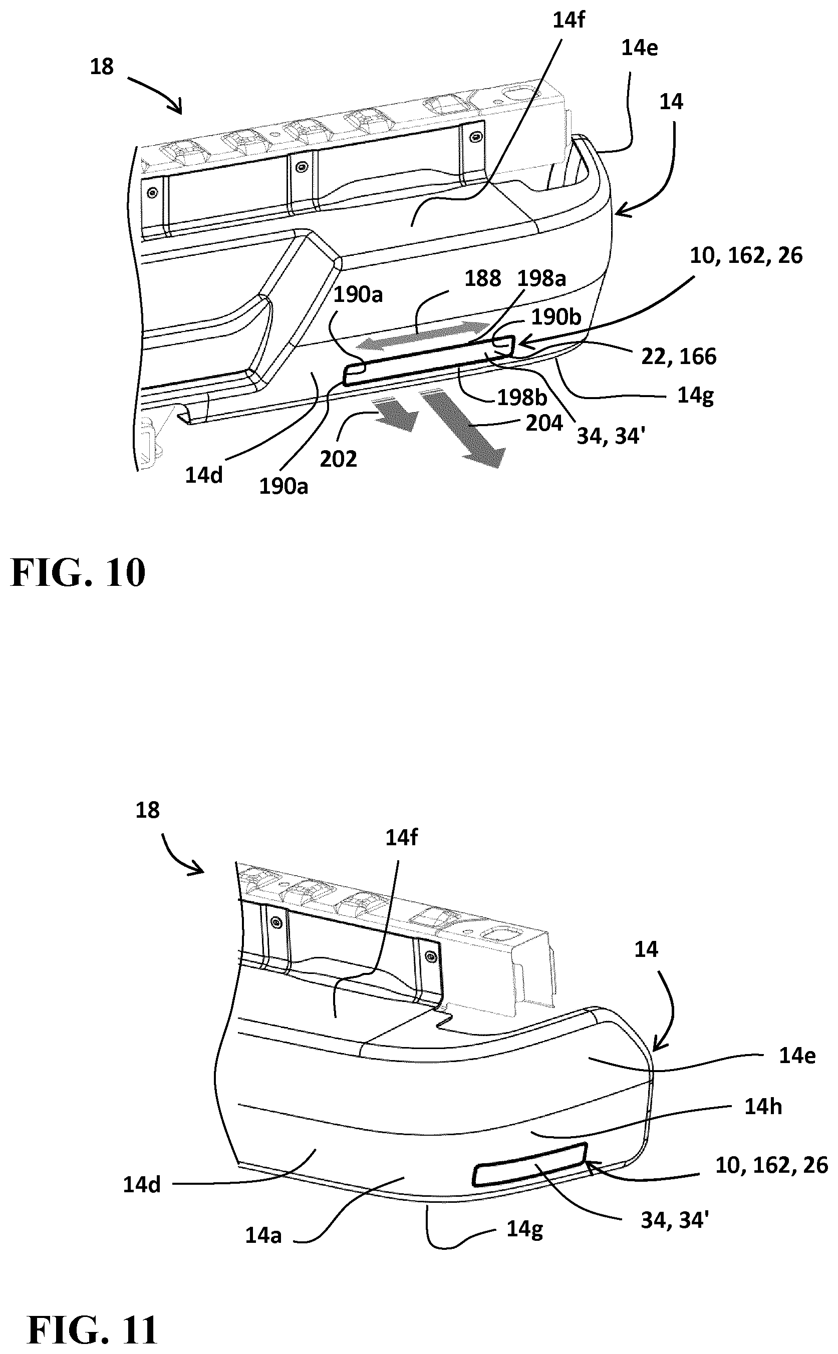 Patent US12496975 Figure 5 – Retractable composite bumper step assist and storage compartment