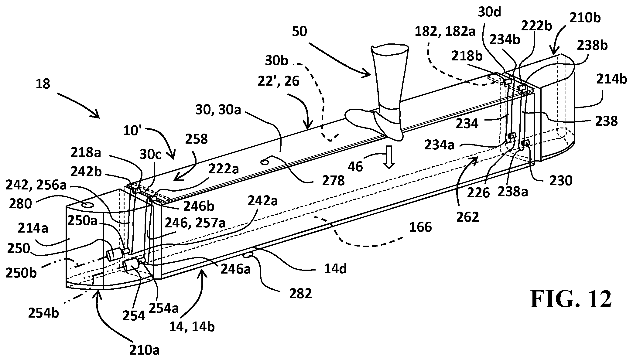 Patent US12496975 Figure 6 – Retractable composite bumper step assist and storage compartment