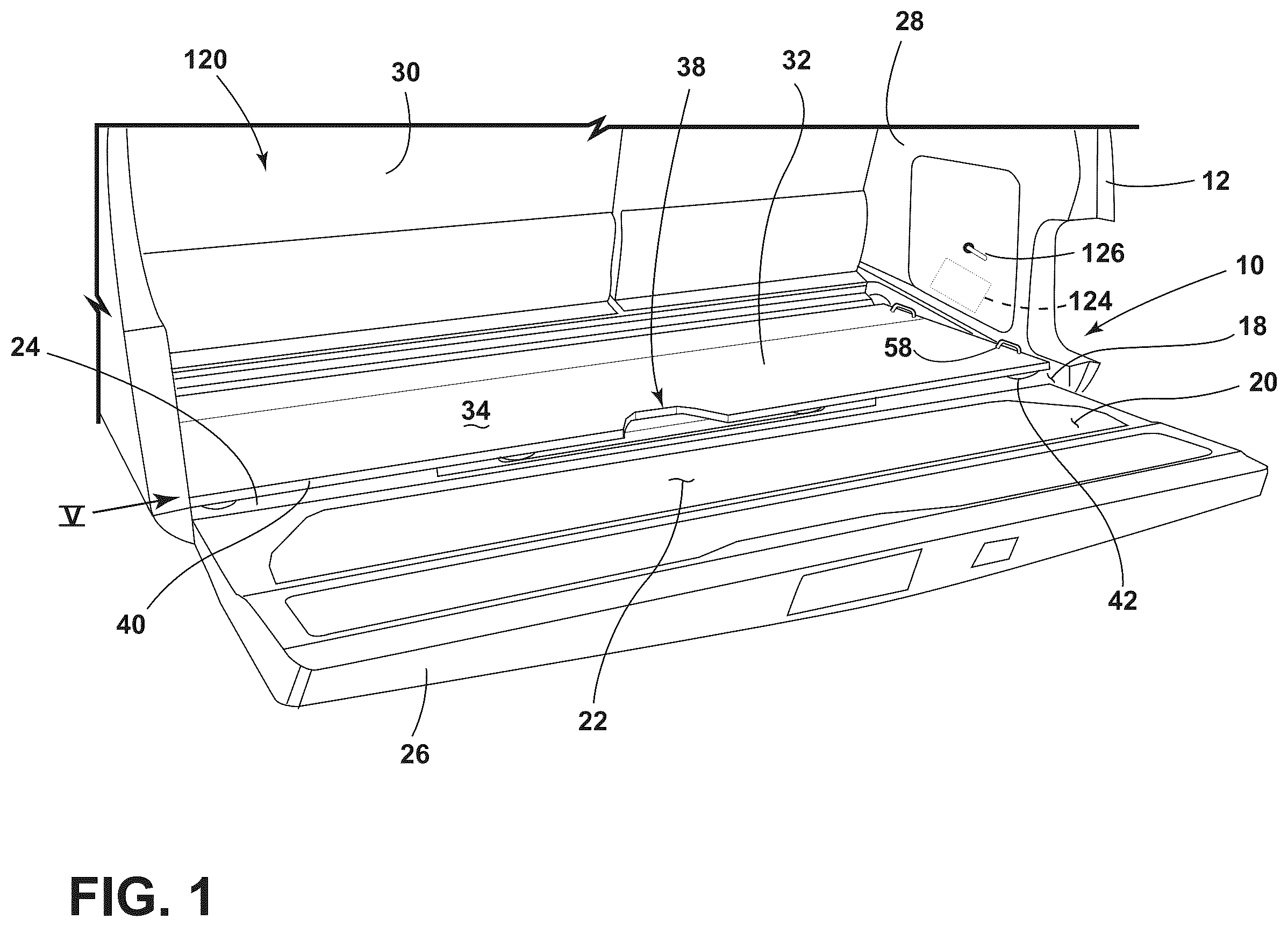 Patent US12496976 Figure 1 – Cargo floor
