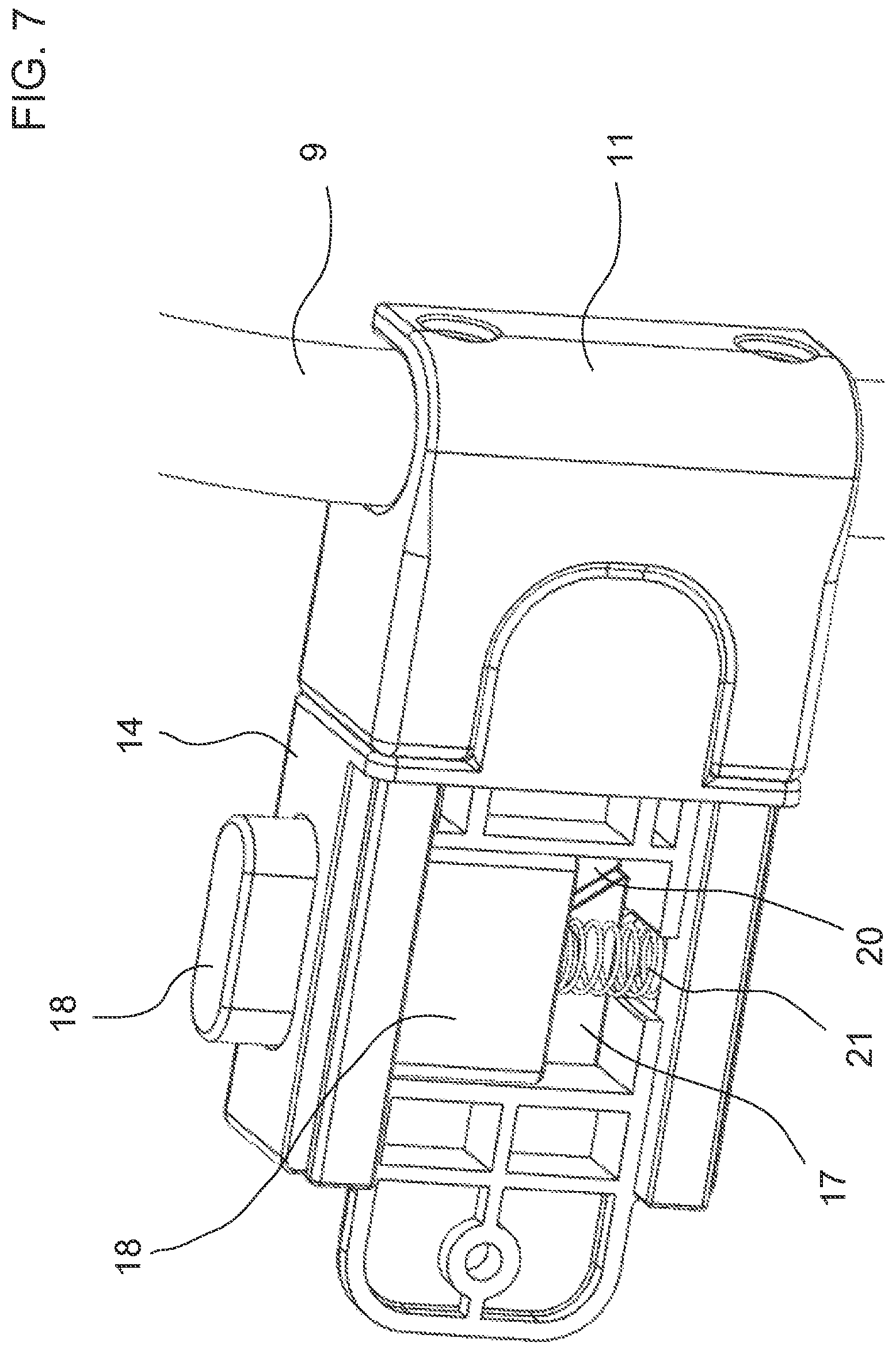 Patent US12496978 Figure 7 – Luggage box