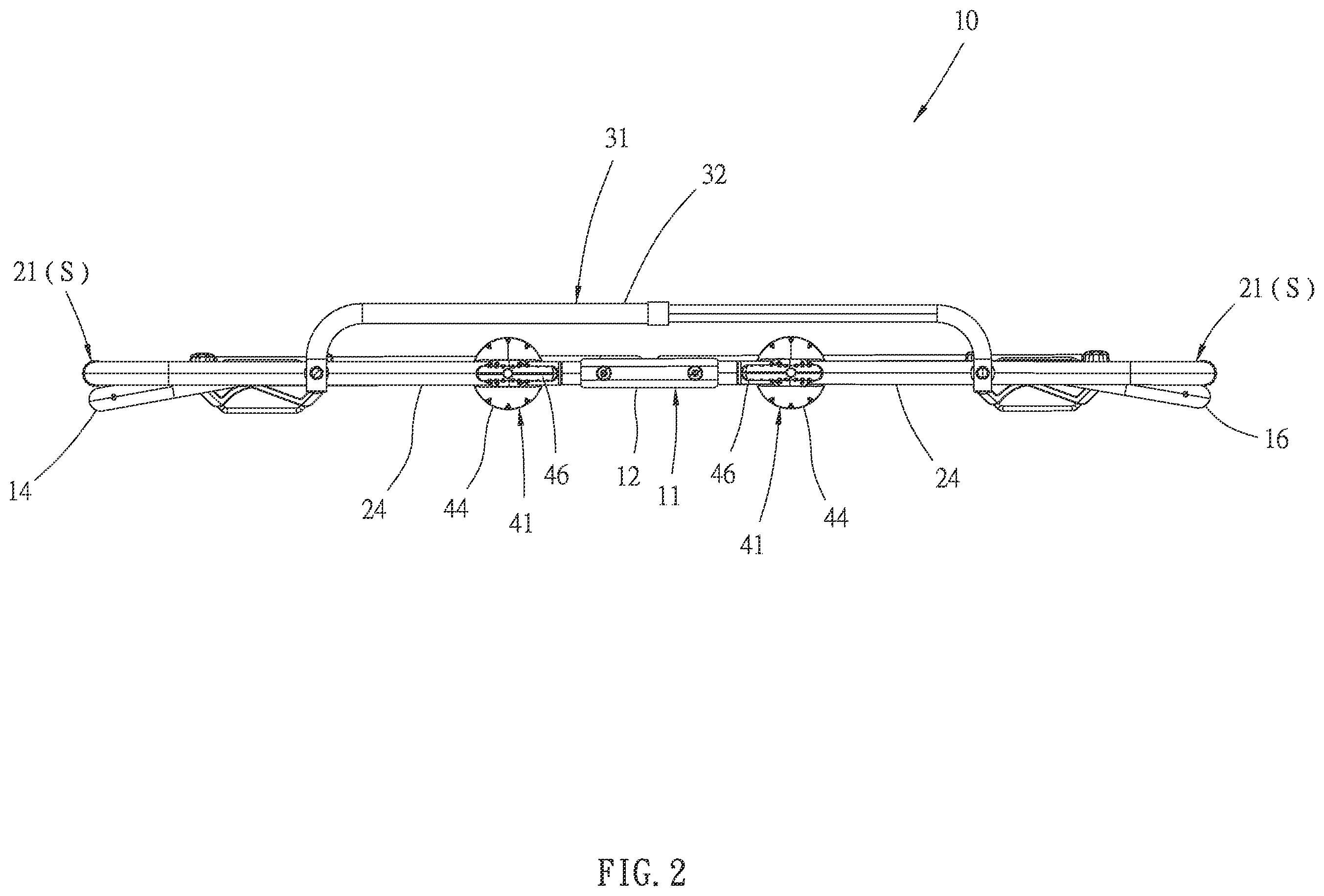 Patent US12496979 Figure 2 – Vehicular roof rack