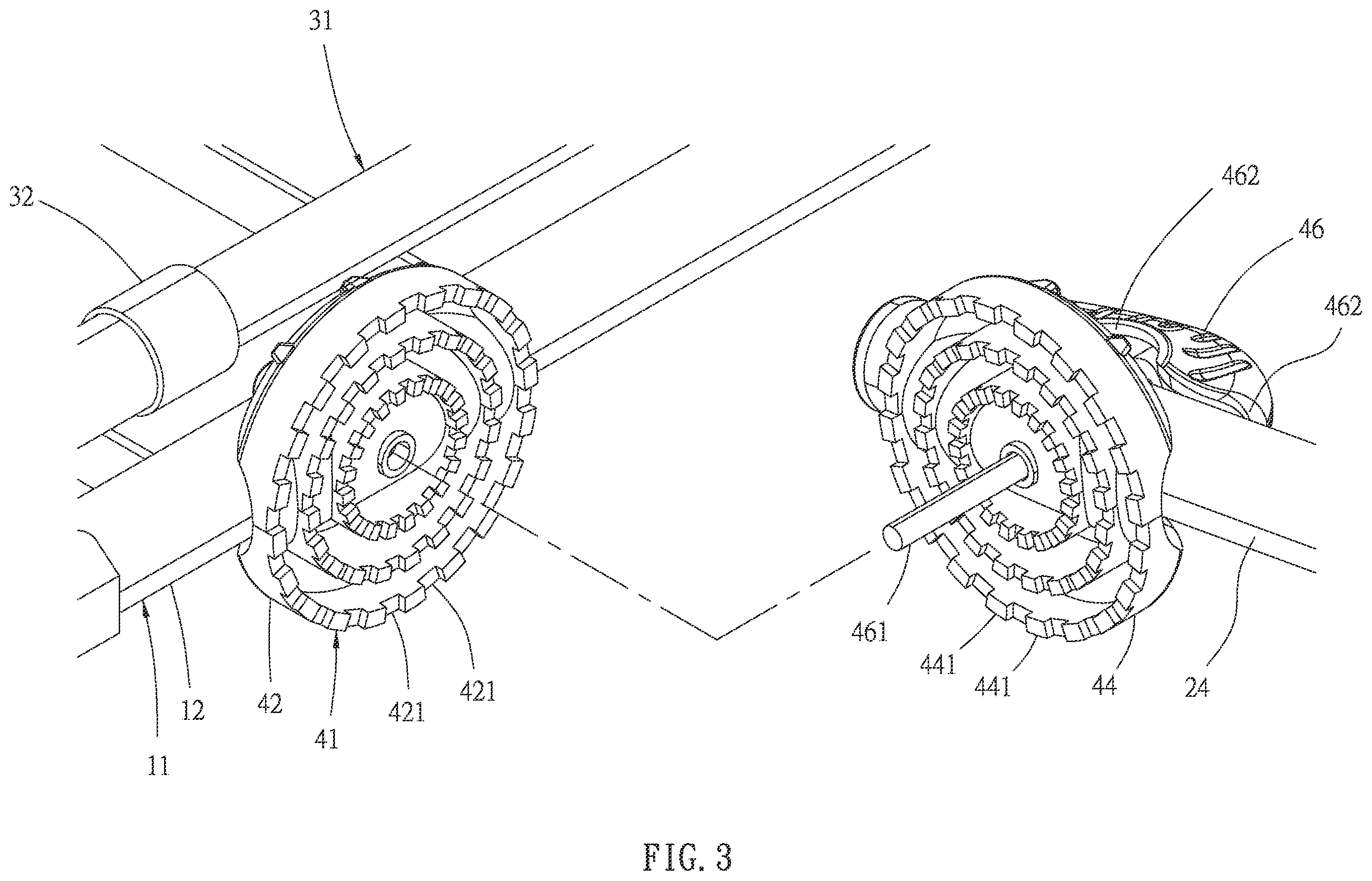 Patent US12496979 Figure 3 – Vehicular roof rack