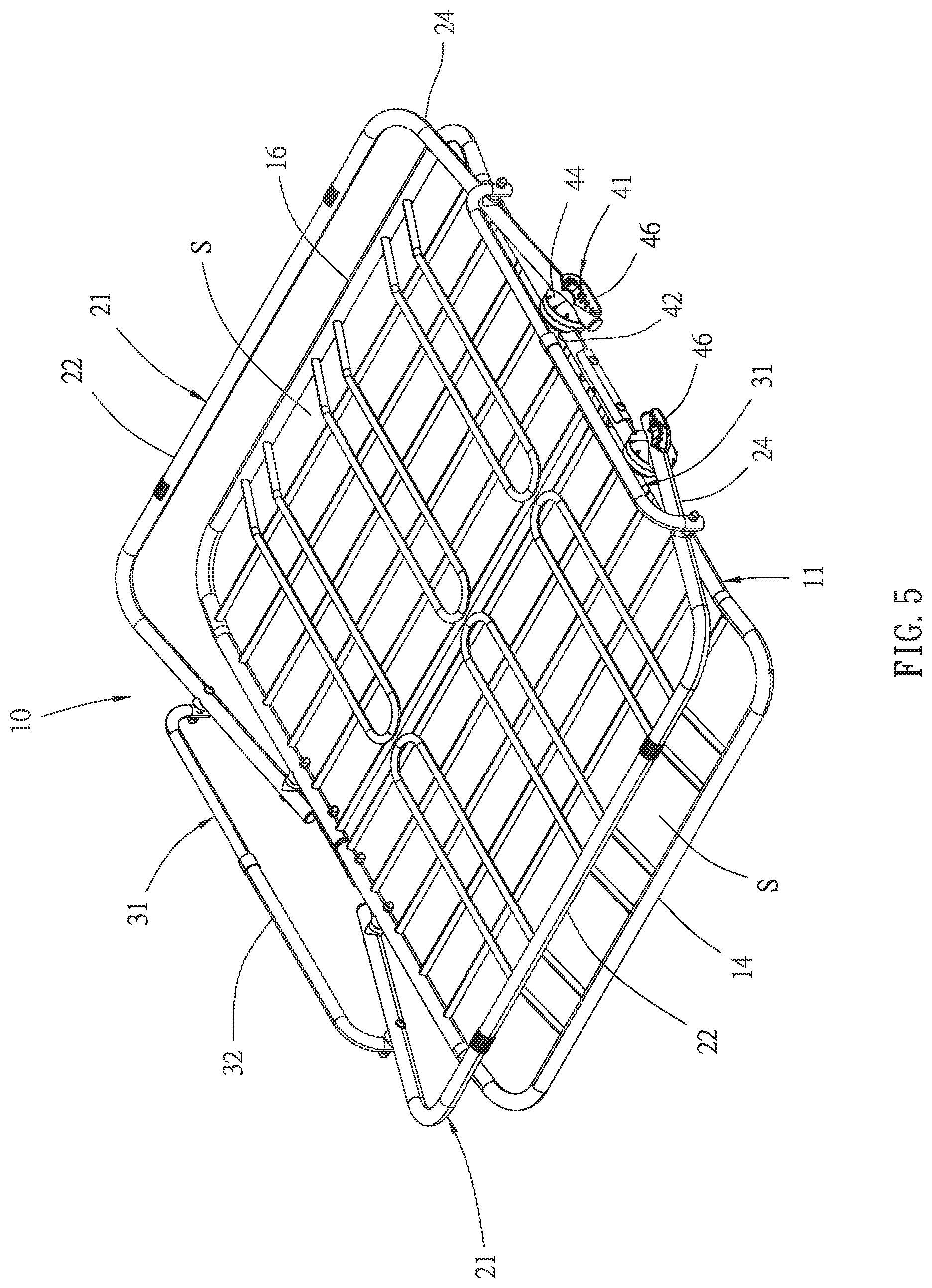 Patent US12496979 Figure 5 – Vehicular roof rack
