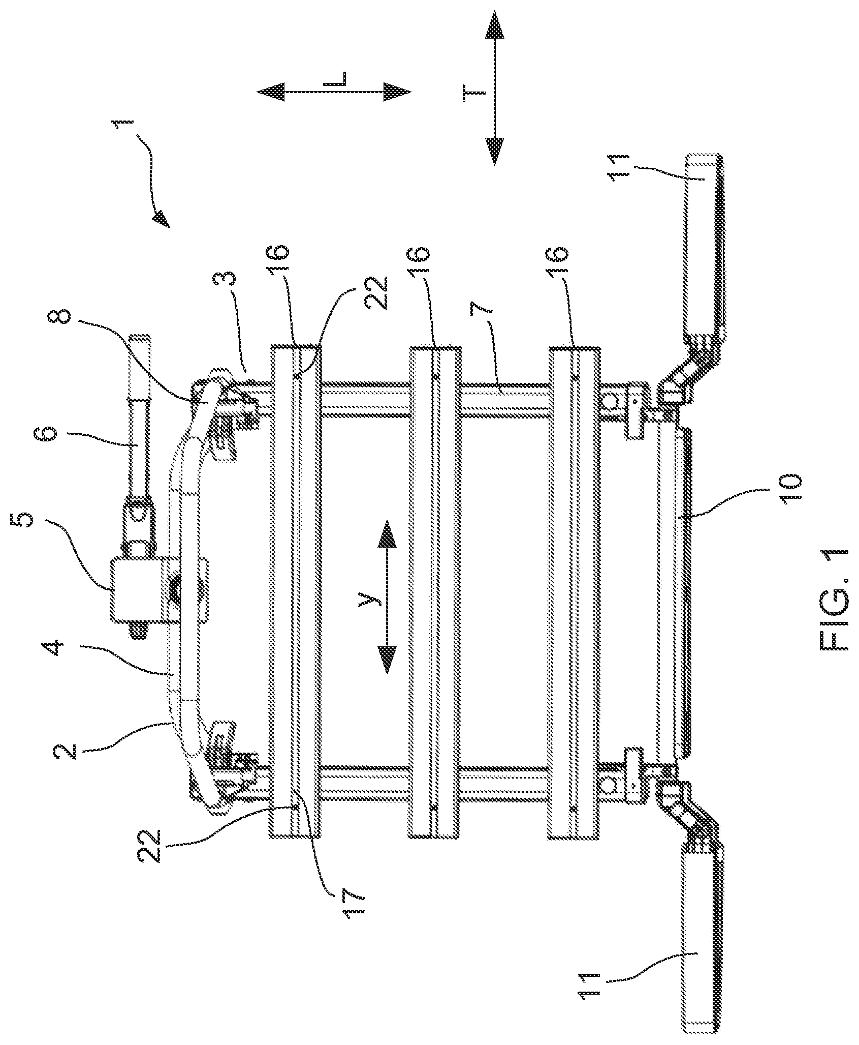 Patent US12496981 Figure 1 – Rear load carrier, clamping device and system