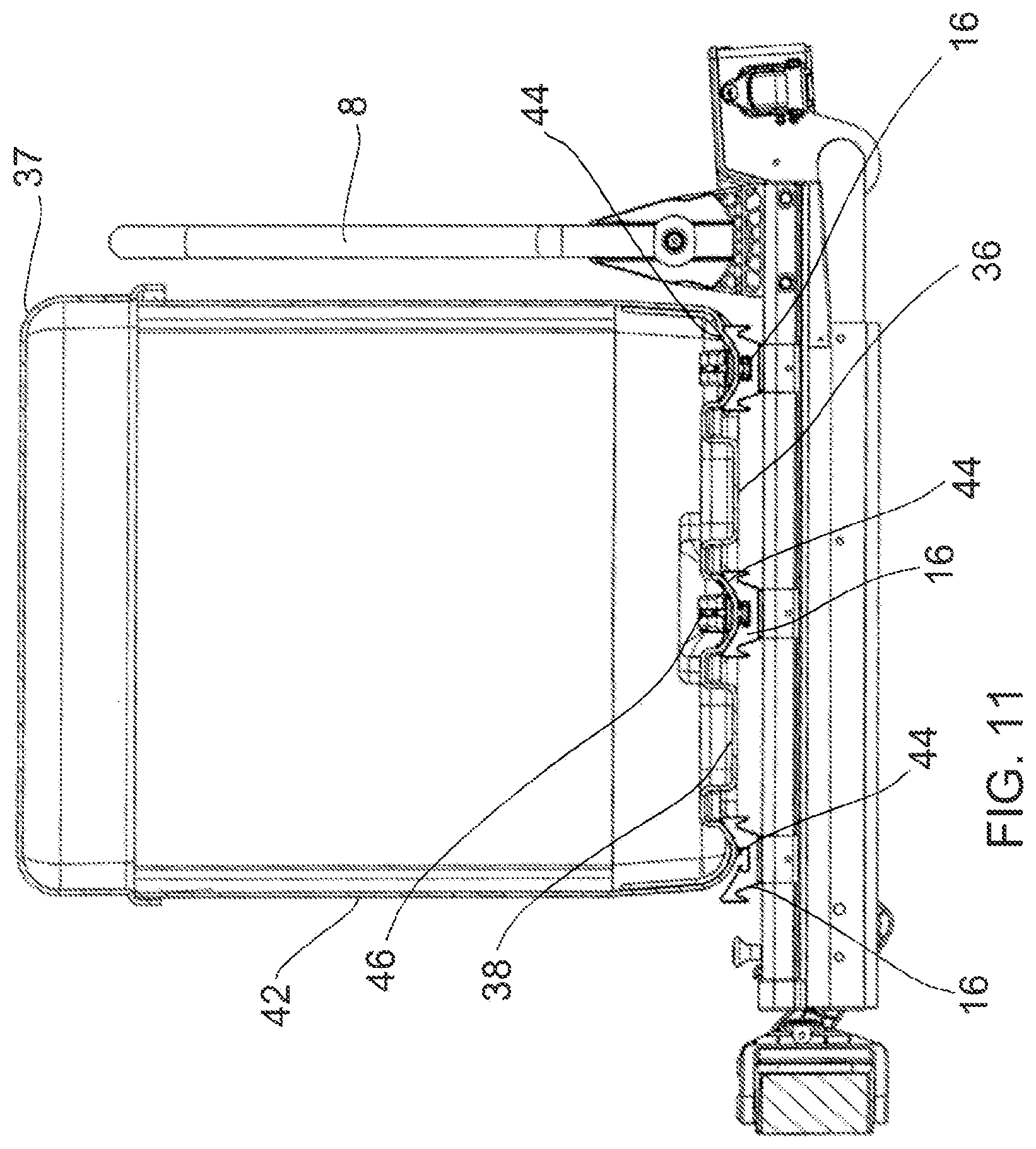 Patent US12496981 Figure 9 – Rear load carrier, clamping device and system
