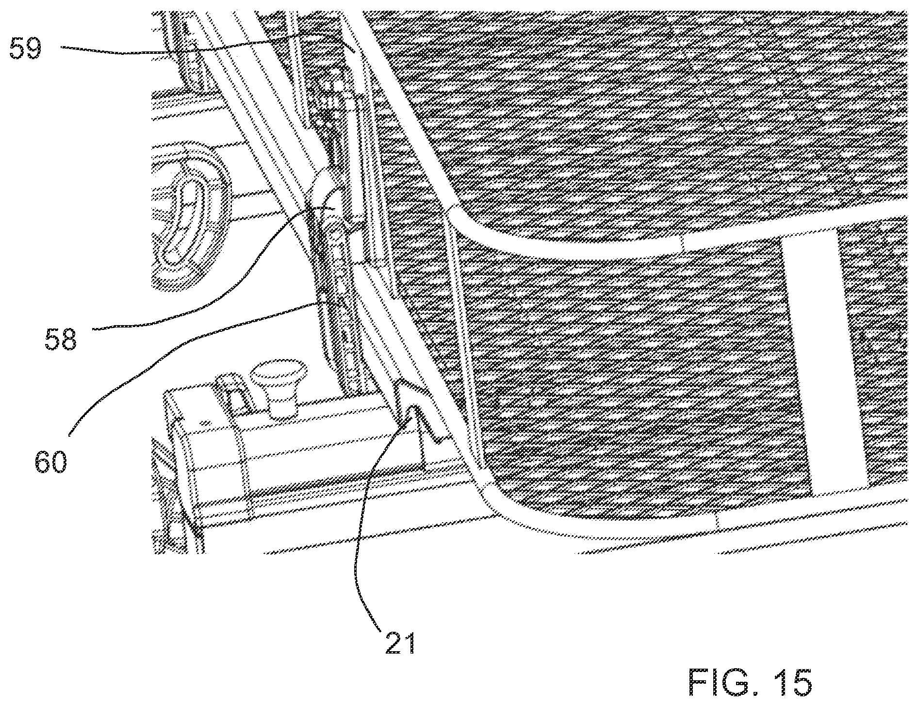 Patent US12496981 Figure 13 – Rear load carrier, clamping device and system