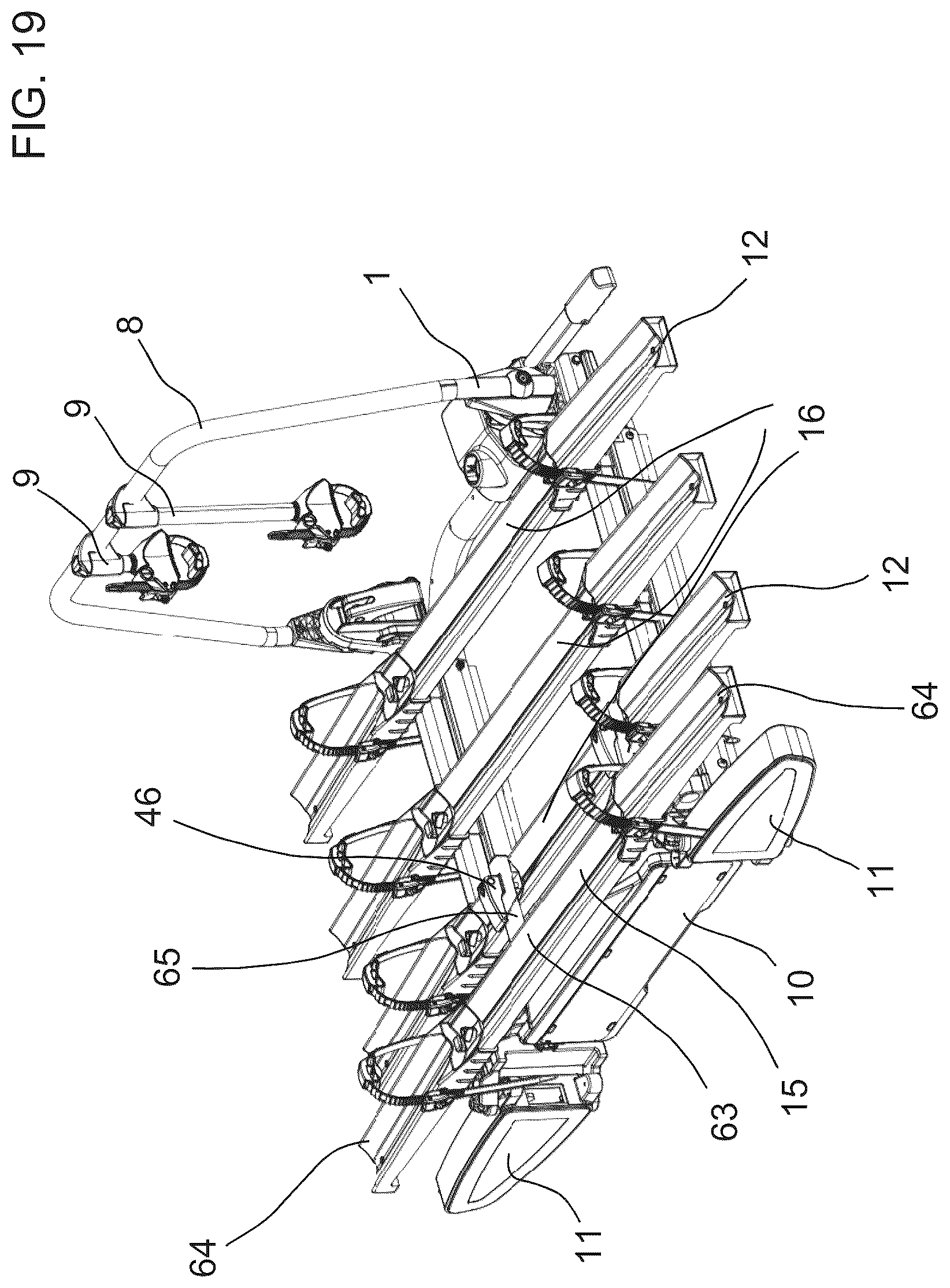 Patent US12496981 Figure 15 – Rear load carrier, clamping device and system