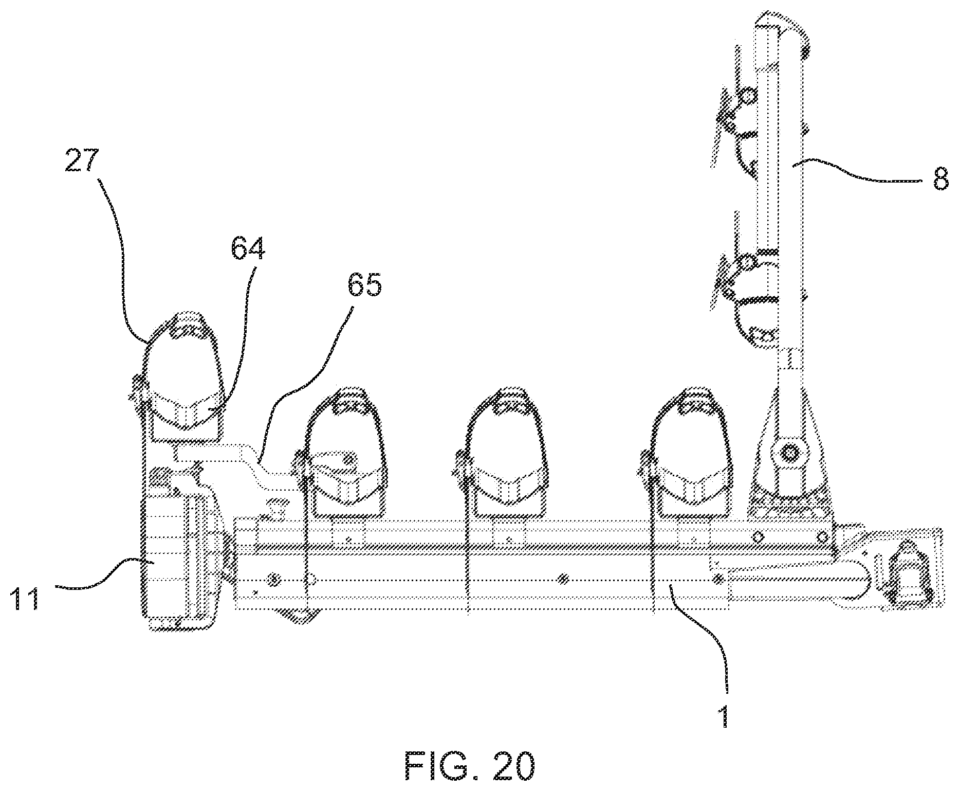 Patent US12496981 Figure 16 – Rear load carrier, clamping device and system