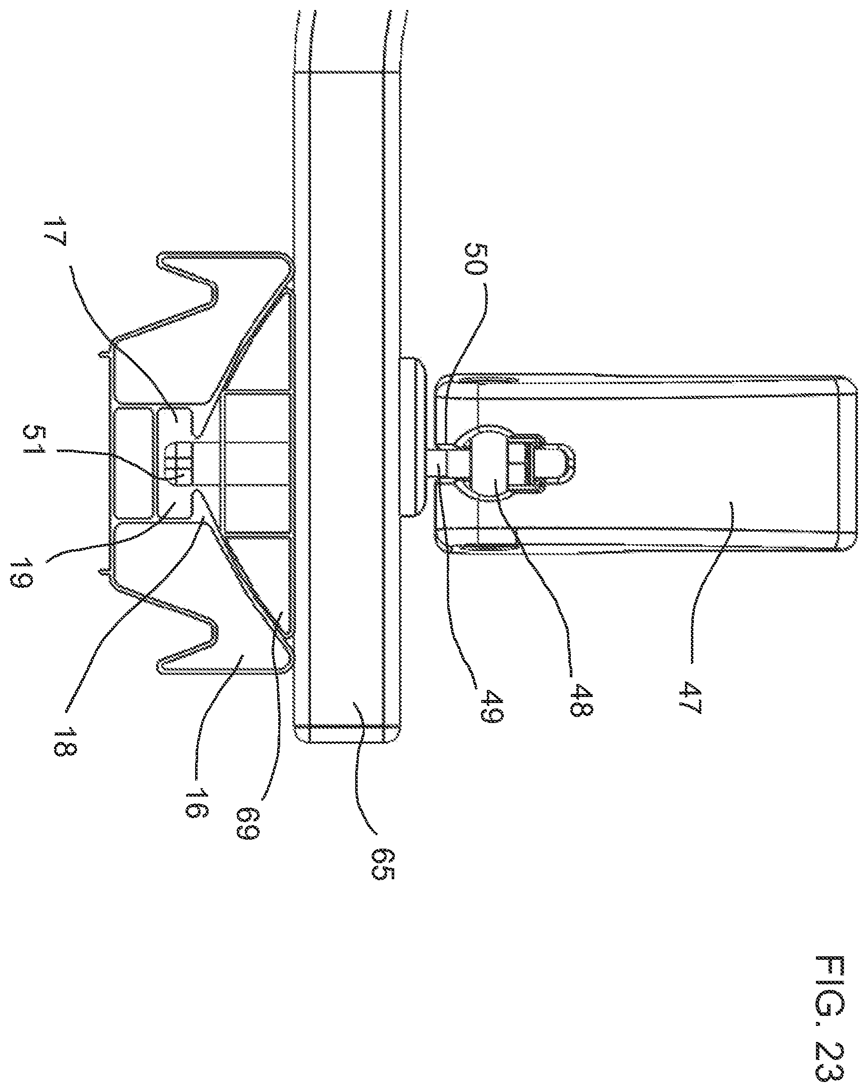 Patent US12496981 Figure 19 – Rear load carrier, clamping device and system