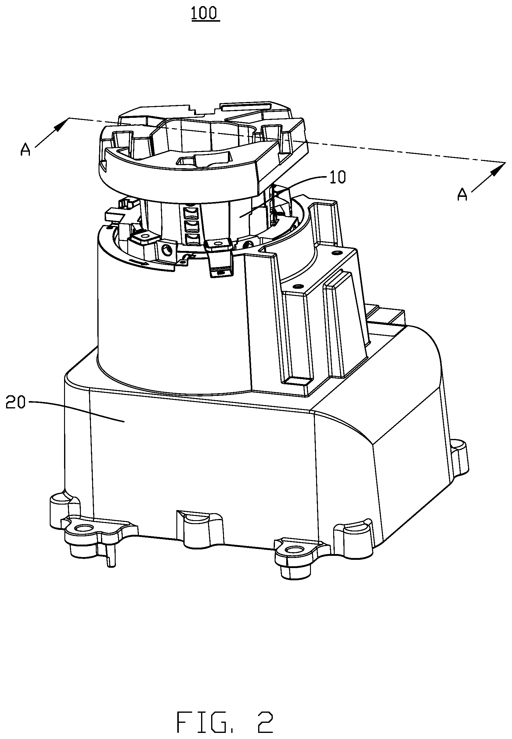 Patent US12496983 Figure 2 – Screen bracket and vehicle-mounted rotating screen