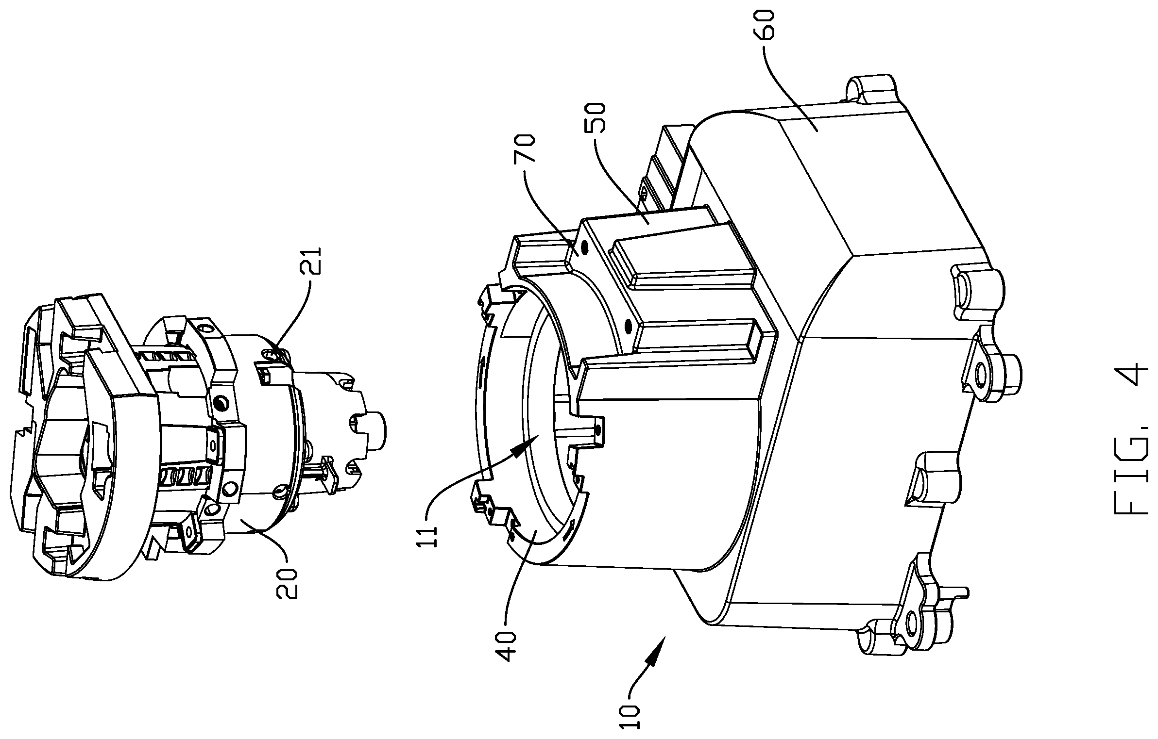 Patent US12496983 Figure 4 – Screen bracket and vehicle-mounted rotating screen