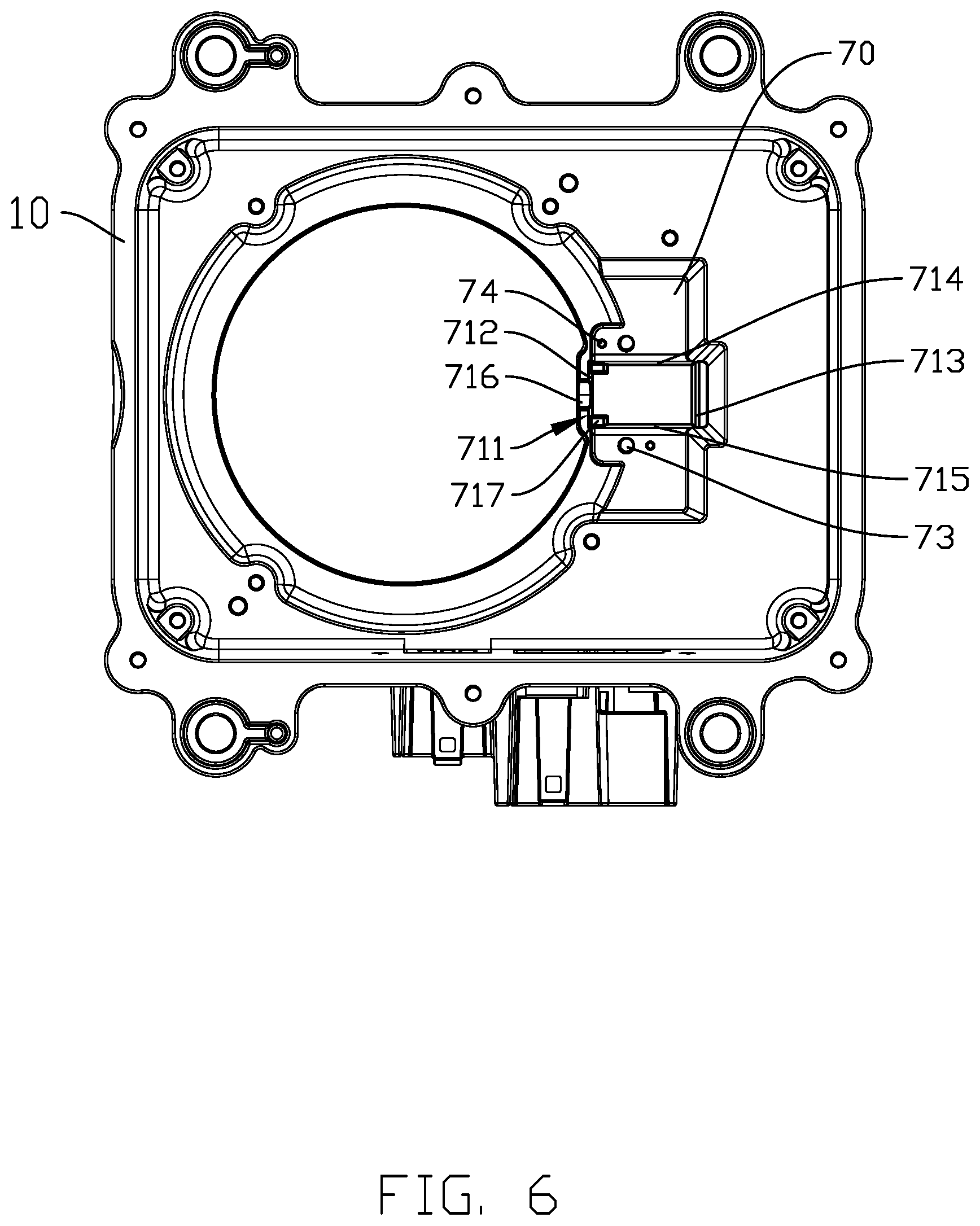 Patent US12496983 Figure 6 – Screen bracket and vehicle-mounted rotating screen