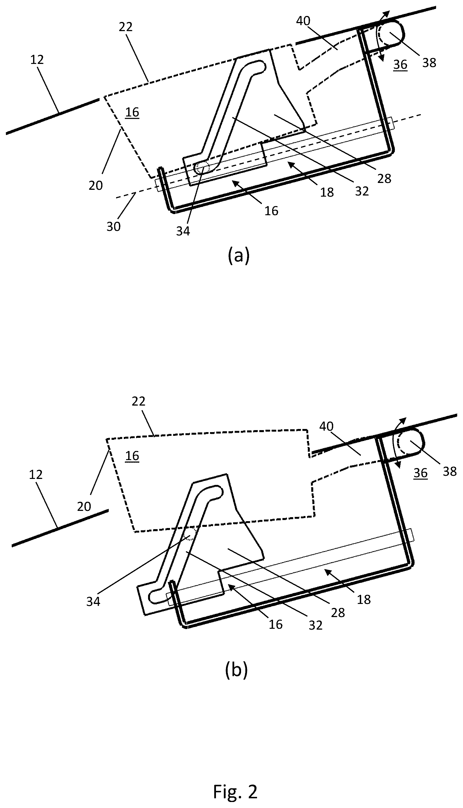 Patent US12496985 Figure 2 – Roof module for forming a vehicle roof