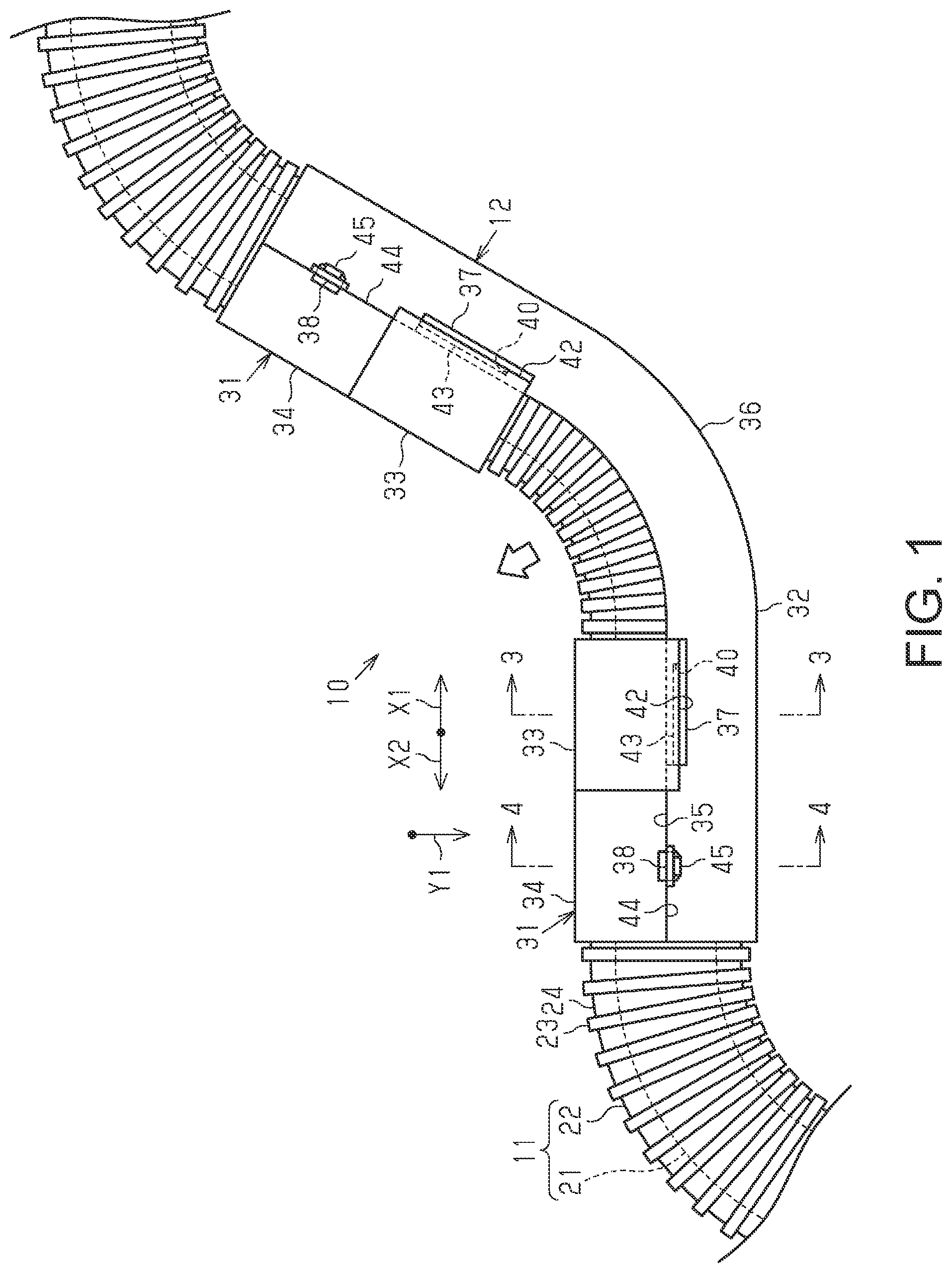 Patent US12496987 Figure 1 – Protector and wire harness