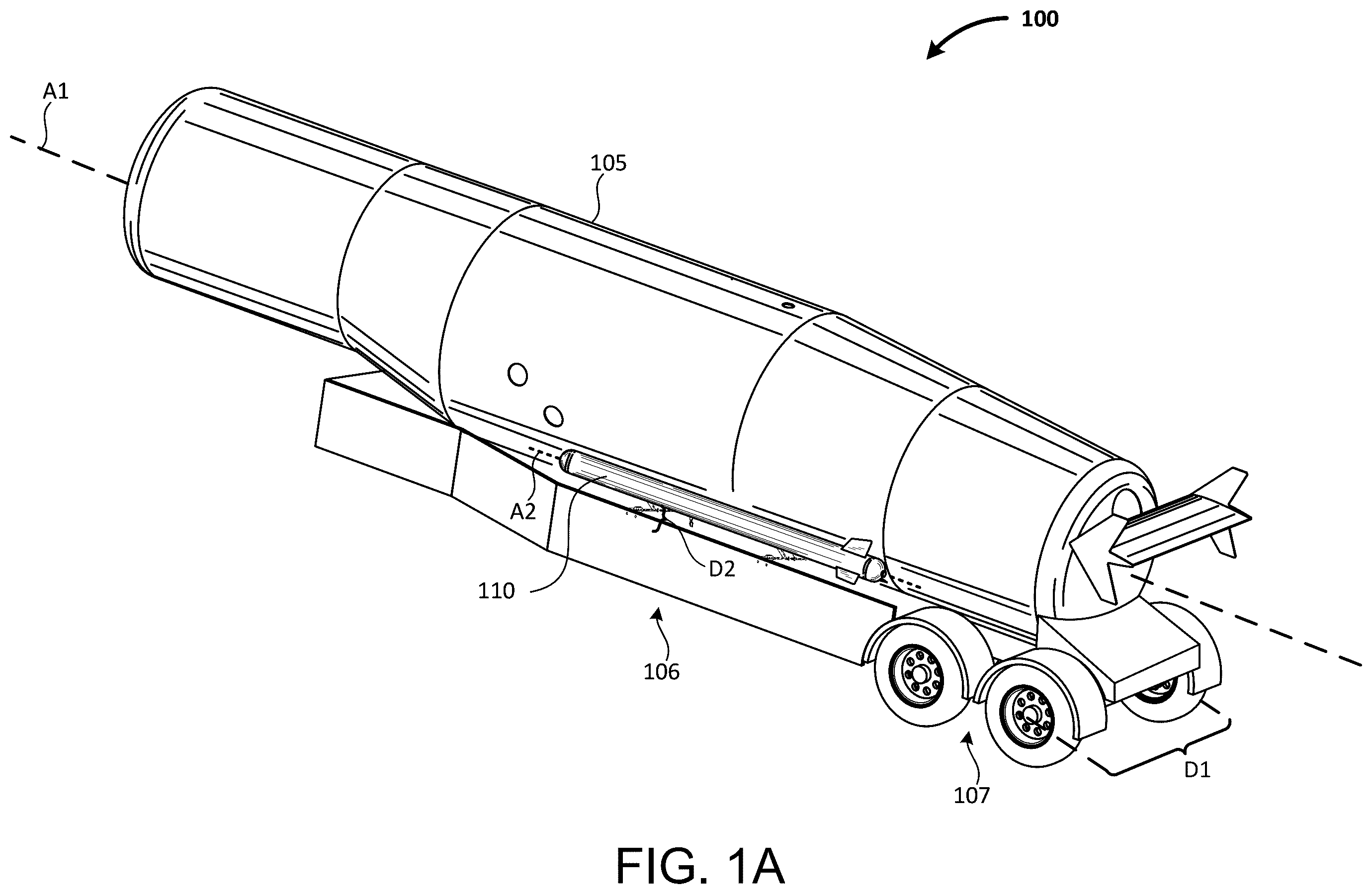 Patent US12496991 Figure 1 – Side mounted air supply for wheel lift independent of vehicle air brake