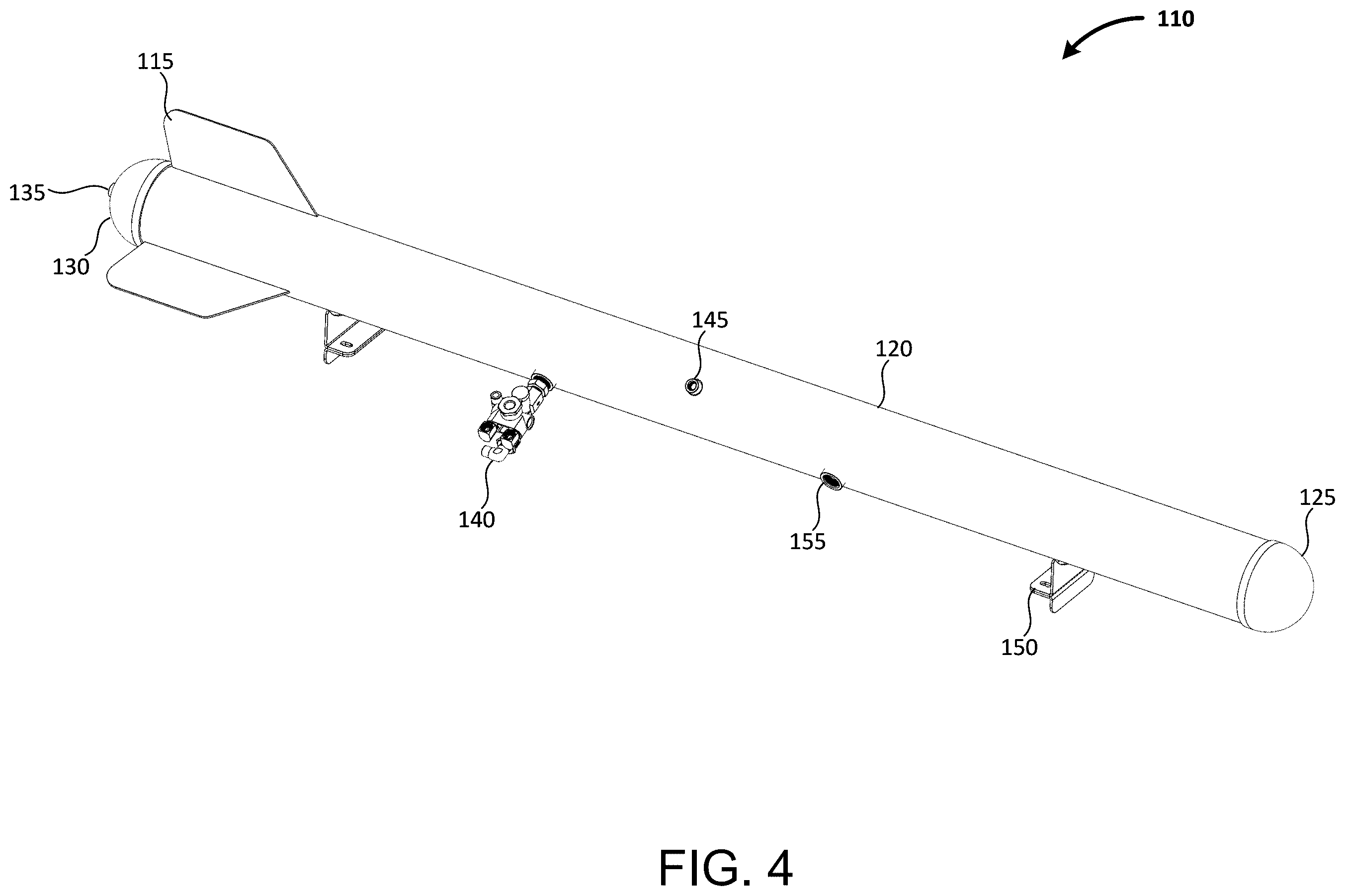 Patent US12496991 Figure 5 – Side mounted air supply for wheel lift independent of vehicle air brake