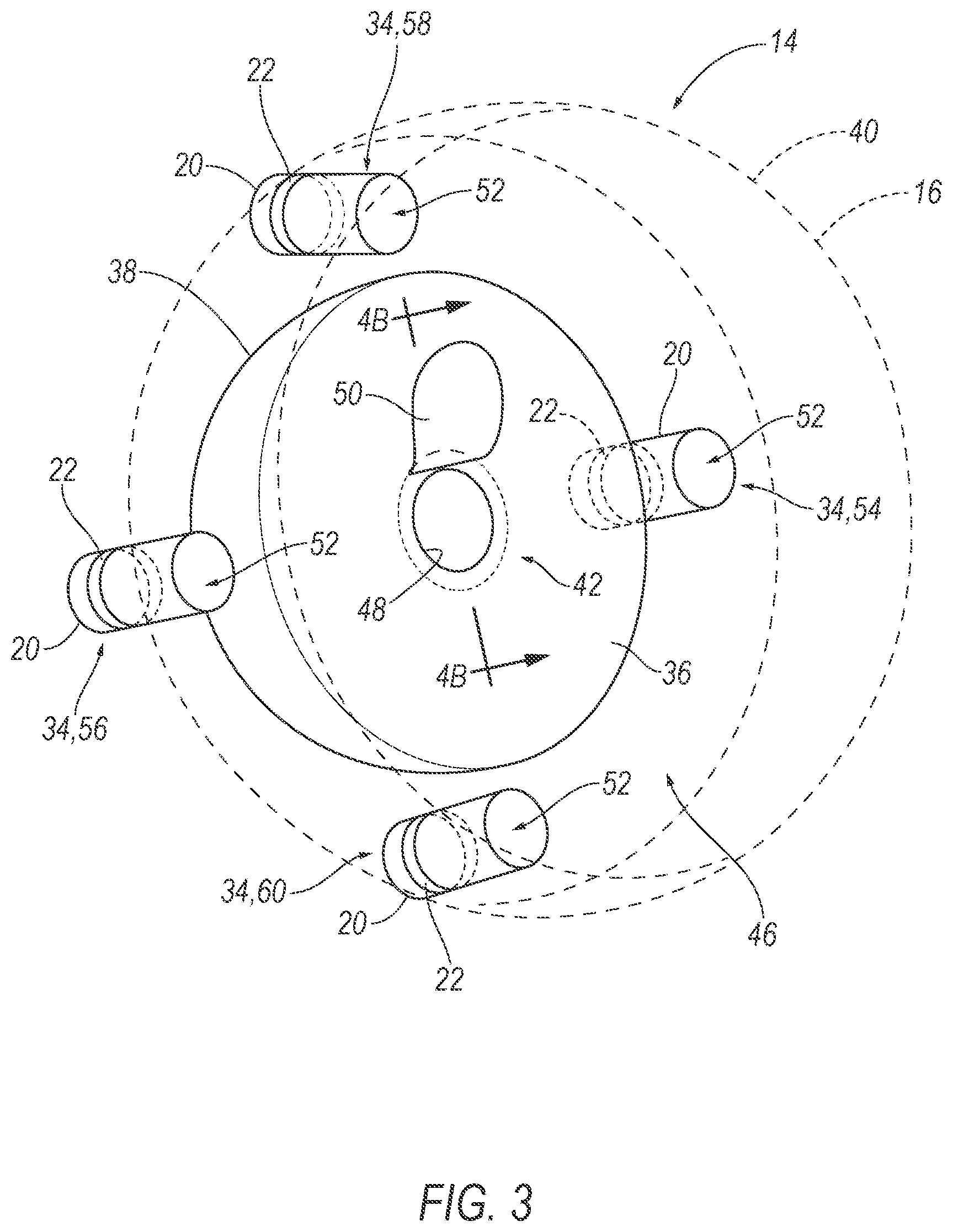 Patent US12496995 Figure 3 – Vehicle airbag with elastic vent assembly