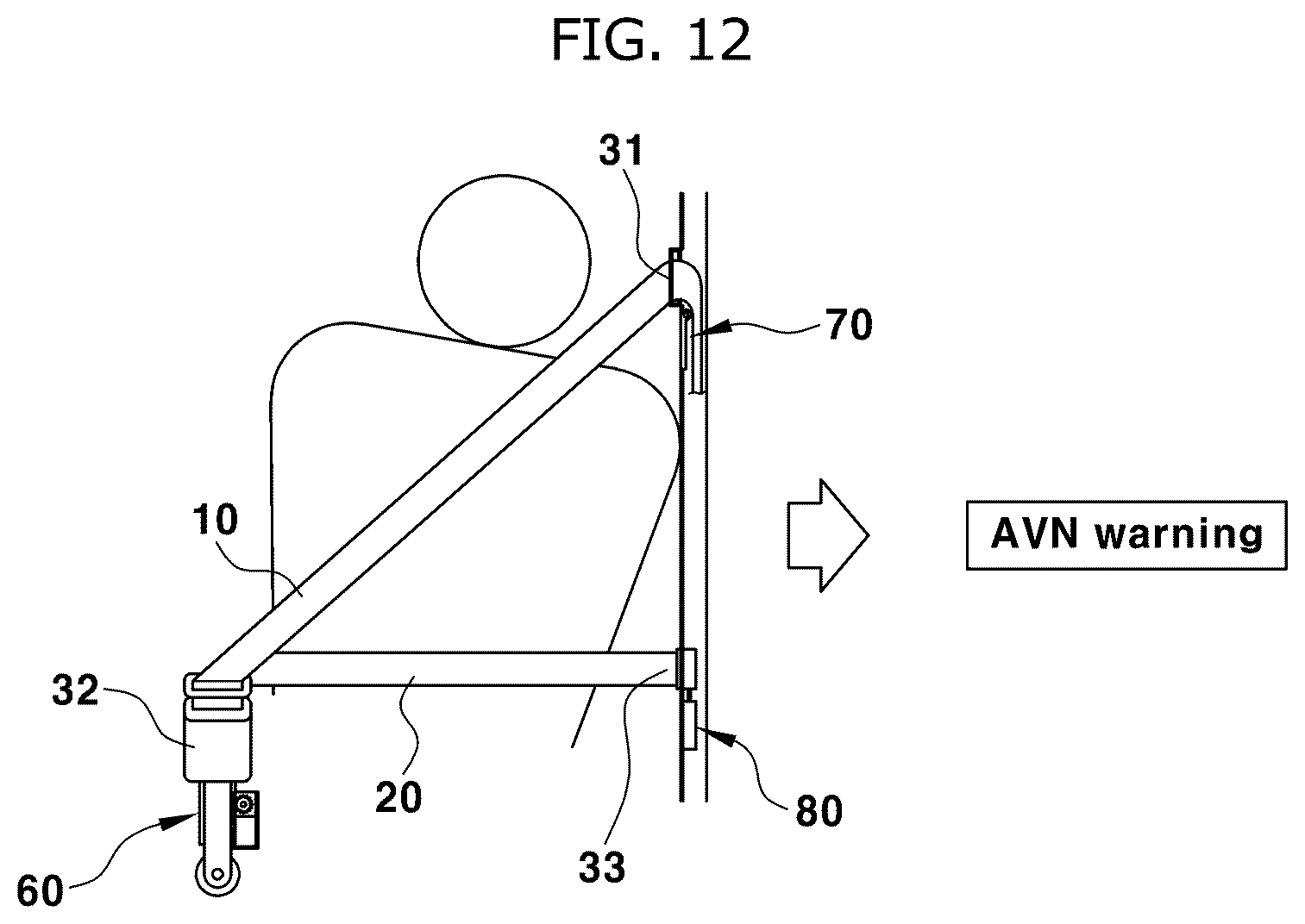 Patent US12496997 Figure 10 – System and method for adjusting pressing feeling by seat belt