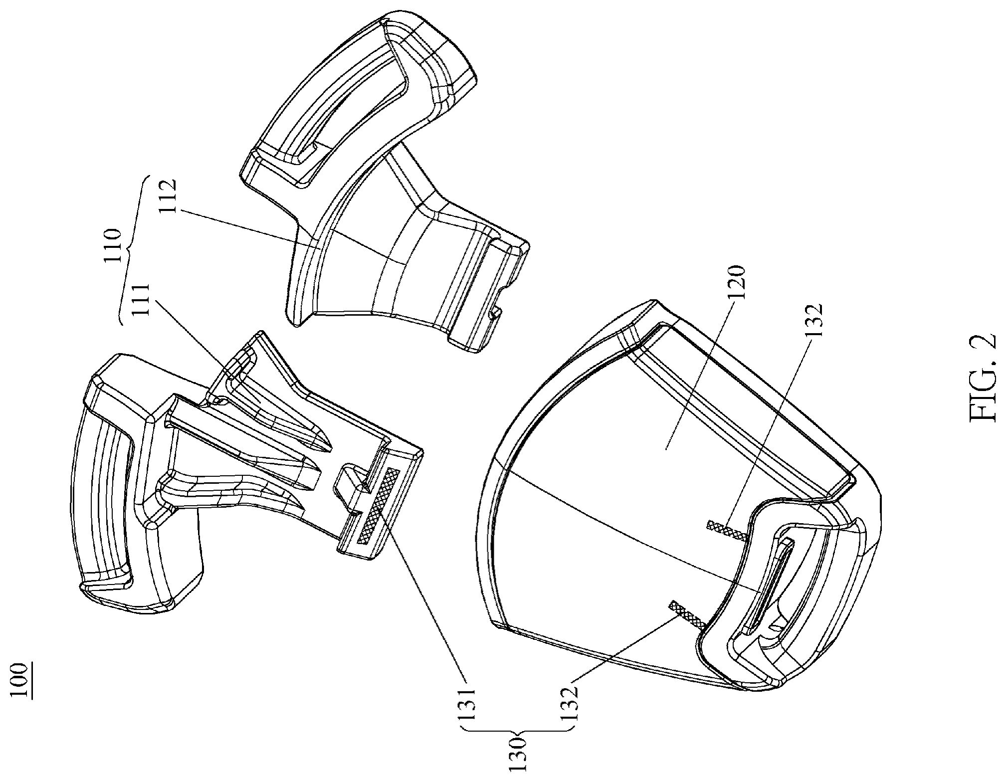 Patent US12496998 Figure 2 – Buckle