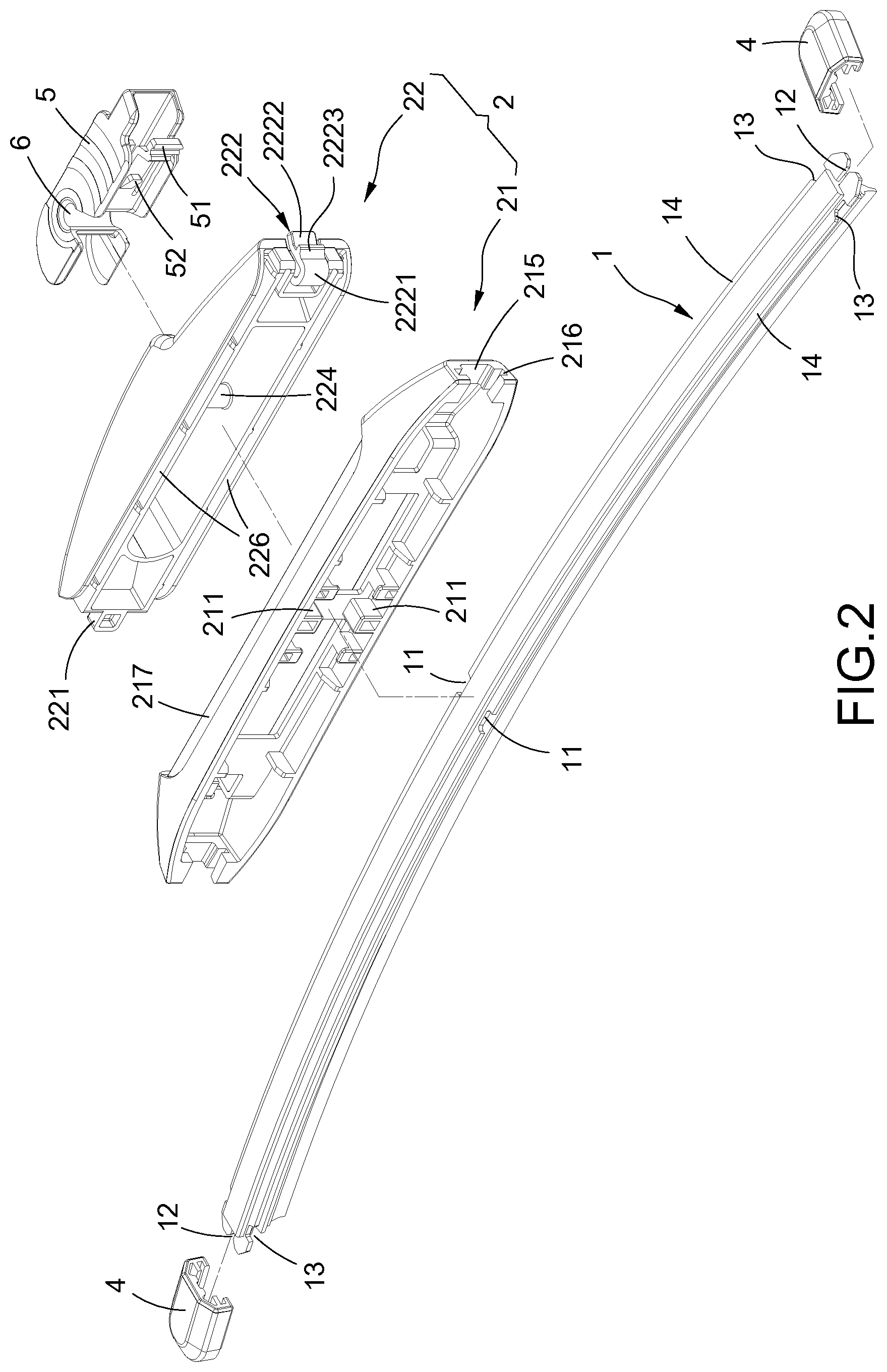 Patent US12497002 Figure 2 – Boneless wiper structure