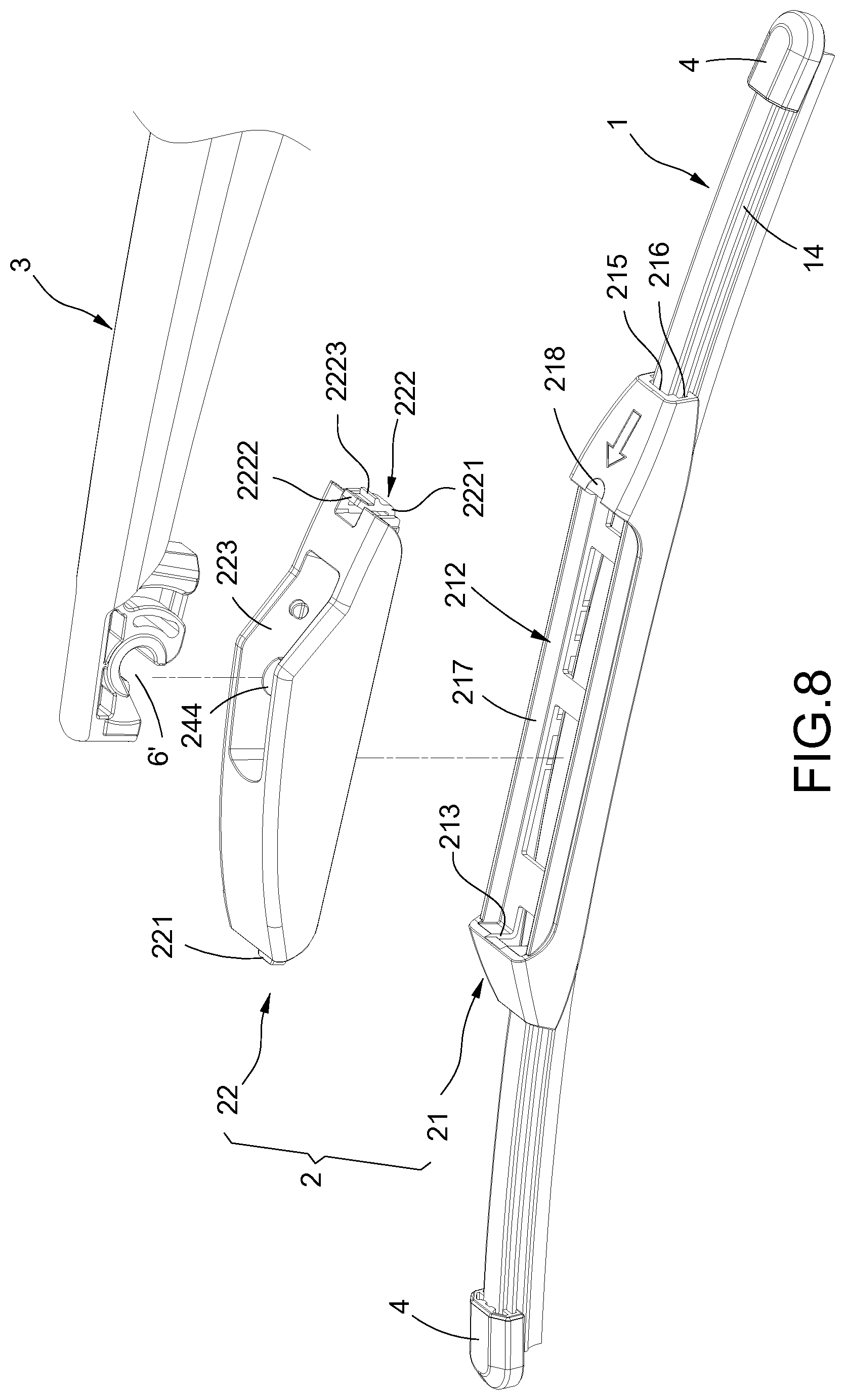 Patent US12497002 Figure 8 – Boneless wiper structure