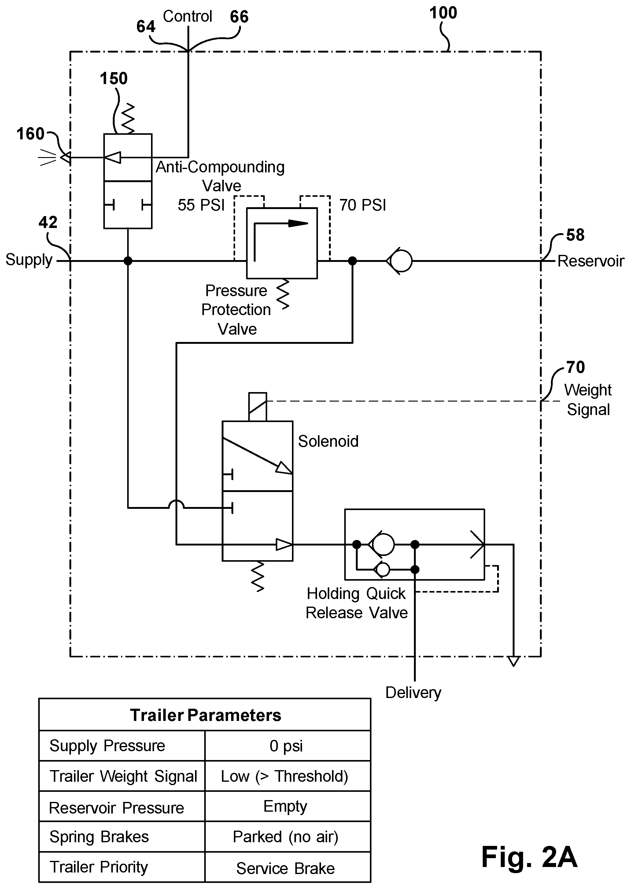 Patent US12497011 Figure 3 – Trailer spring brake valve and method of operating the same to determine type of brake priority
