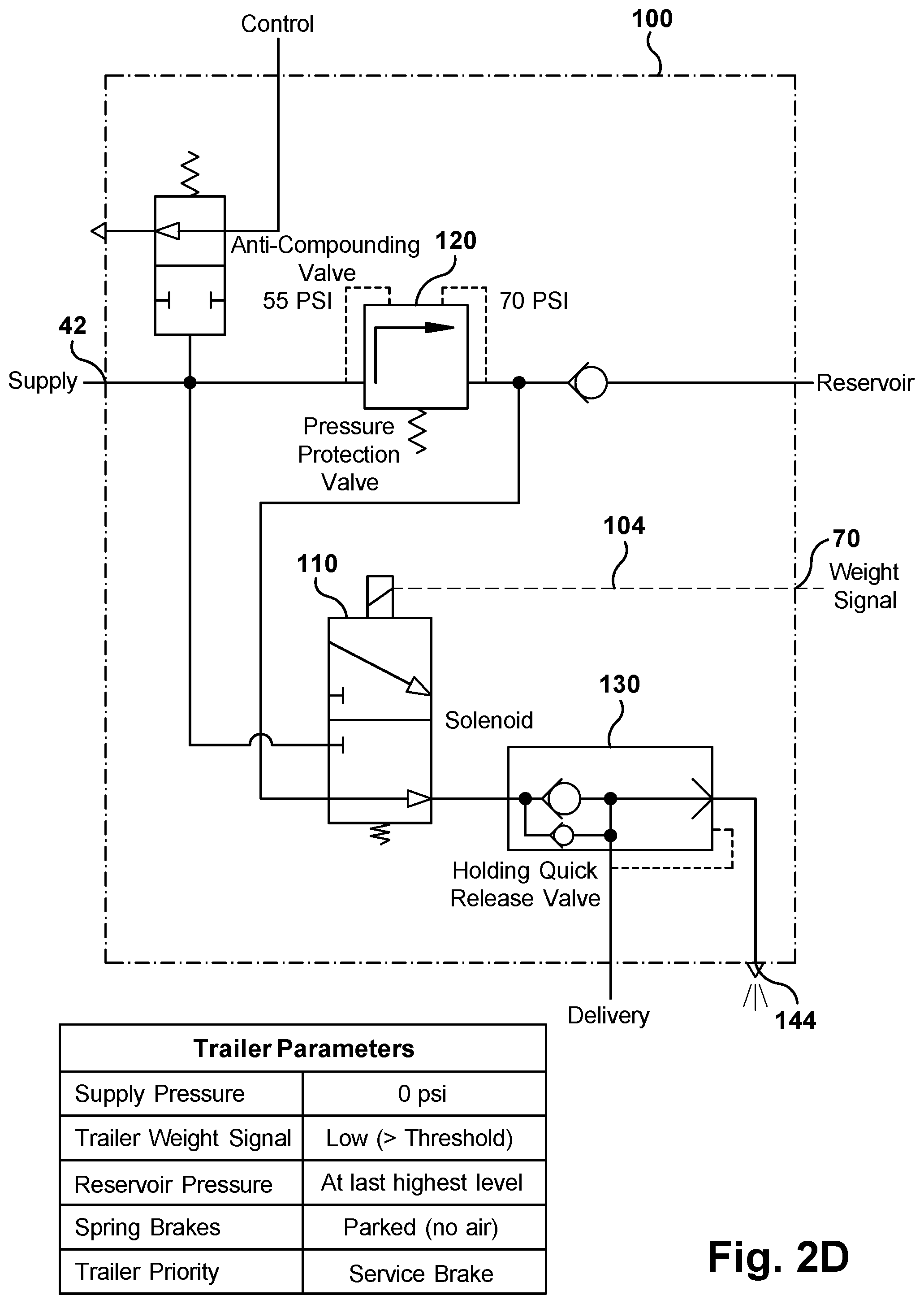 Patent US12497011 Figure 6 – Trailer spring brake valve and method of operating the same to determine type of brake priority