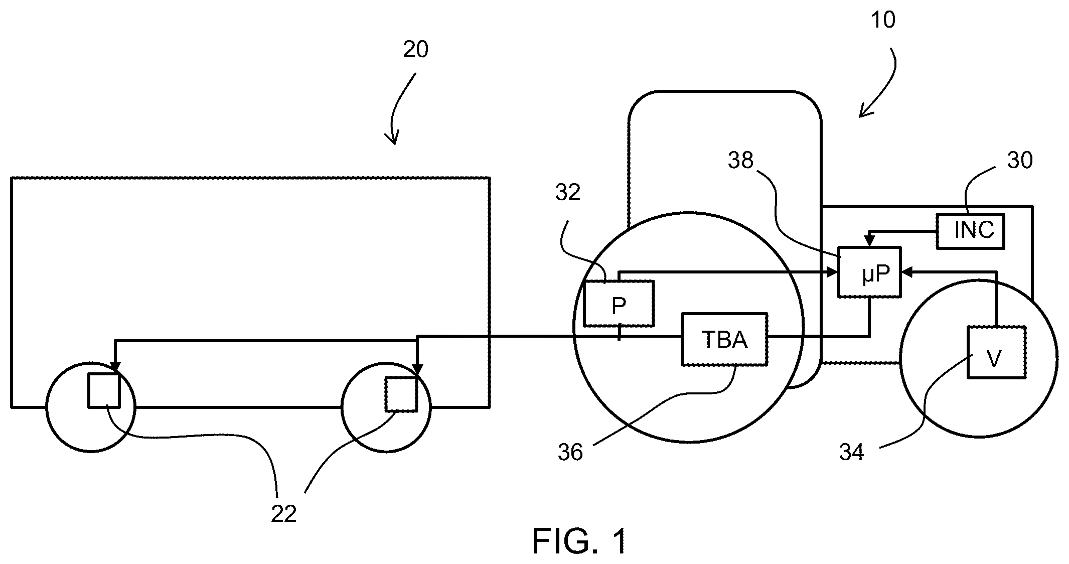 Patent US12497016 — Trailer brake temperature estimation — Figure 1