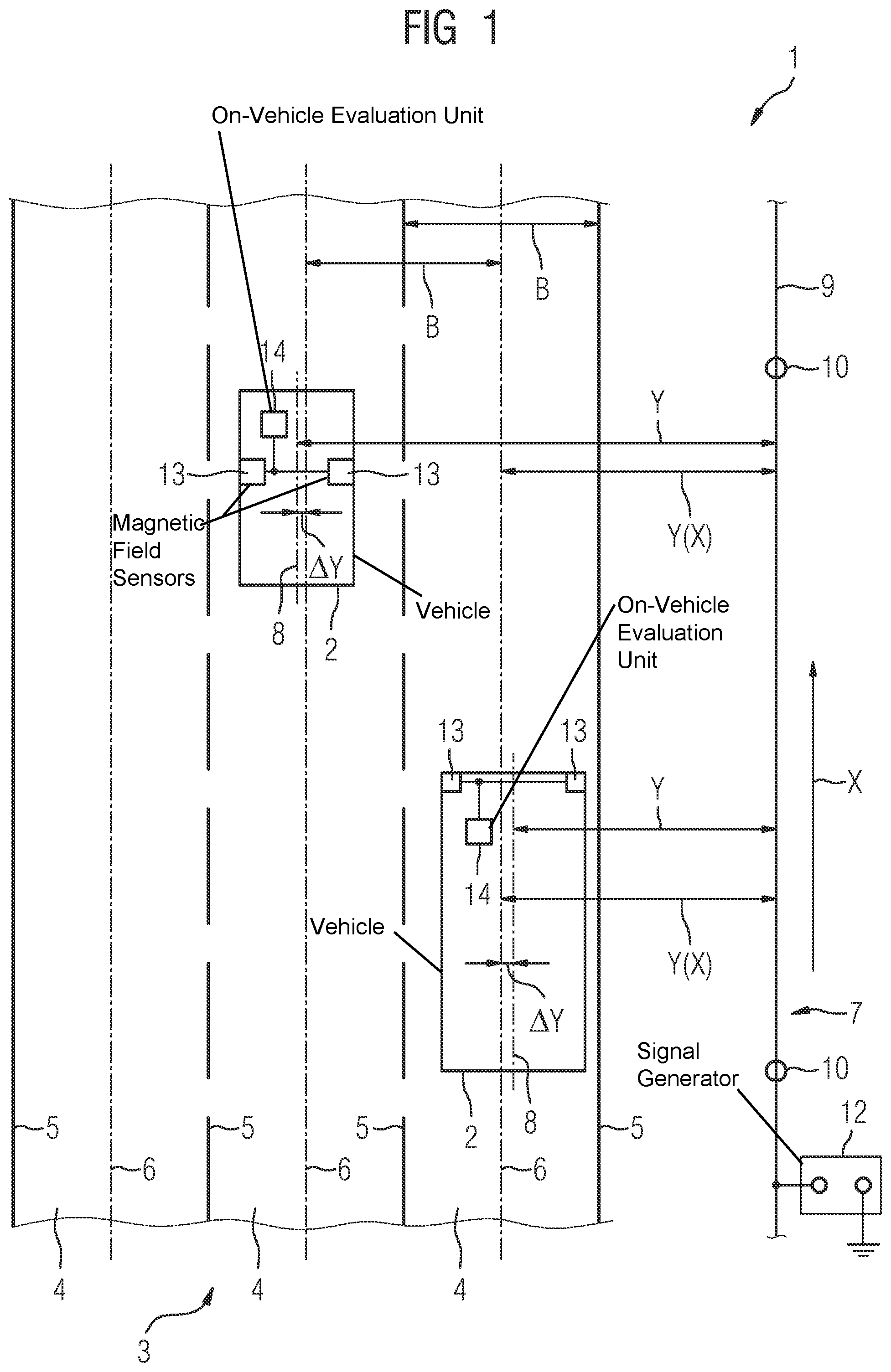 Patent US12497038 Figure 1 – Assistance system for a road vehicle
