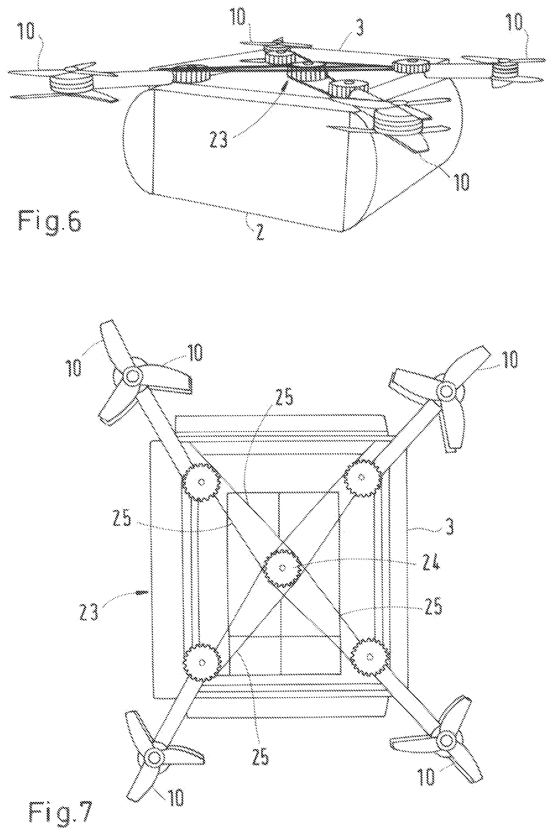 Patent US12497196 Figure 4 – Goods transport by means of unmanned aircraft and transport containers