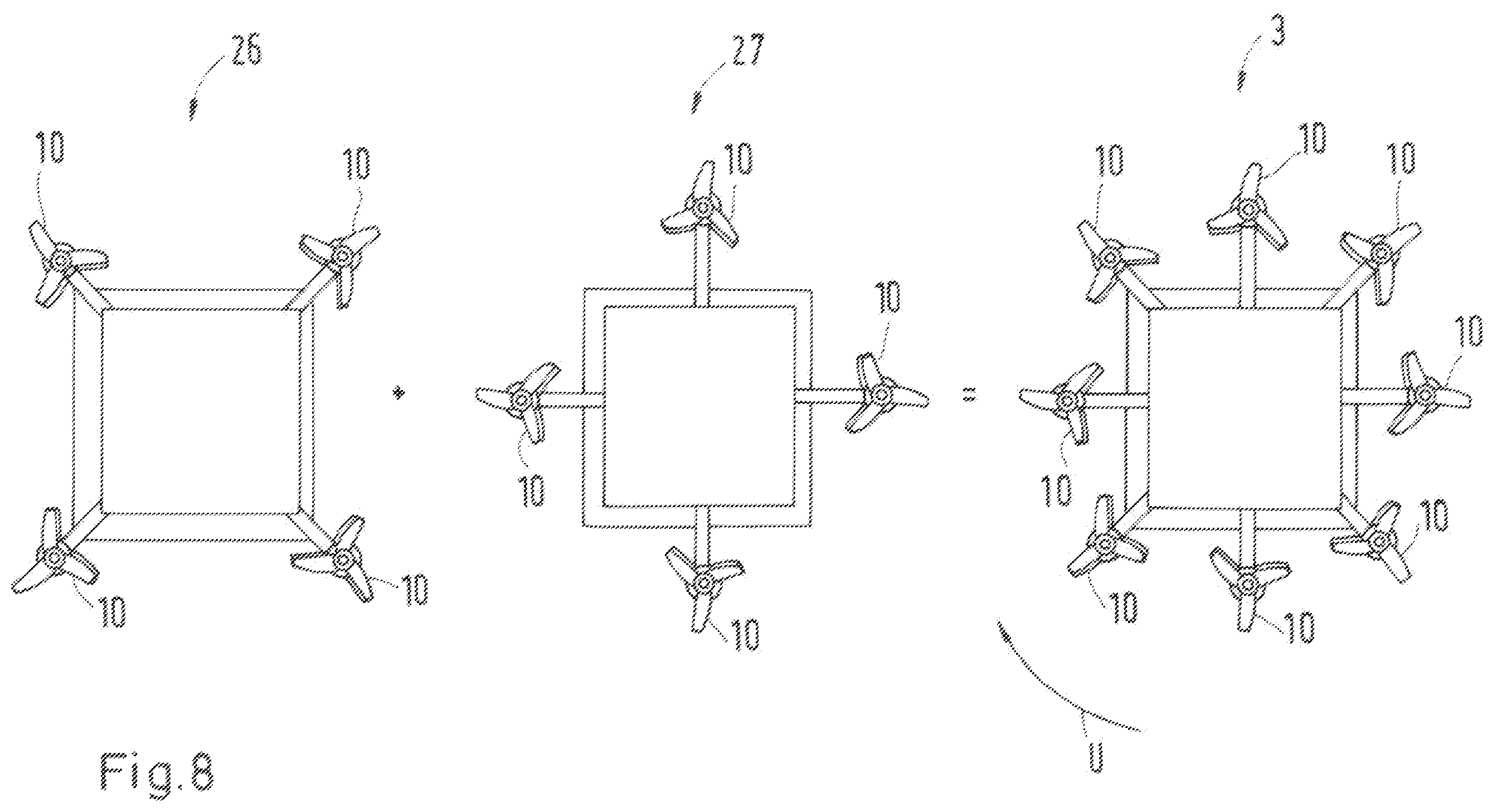Patent US12497196 Figure 5 – Goods transport by means of unmanned aircraft and transport containers