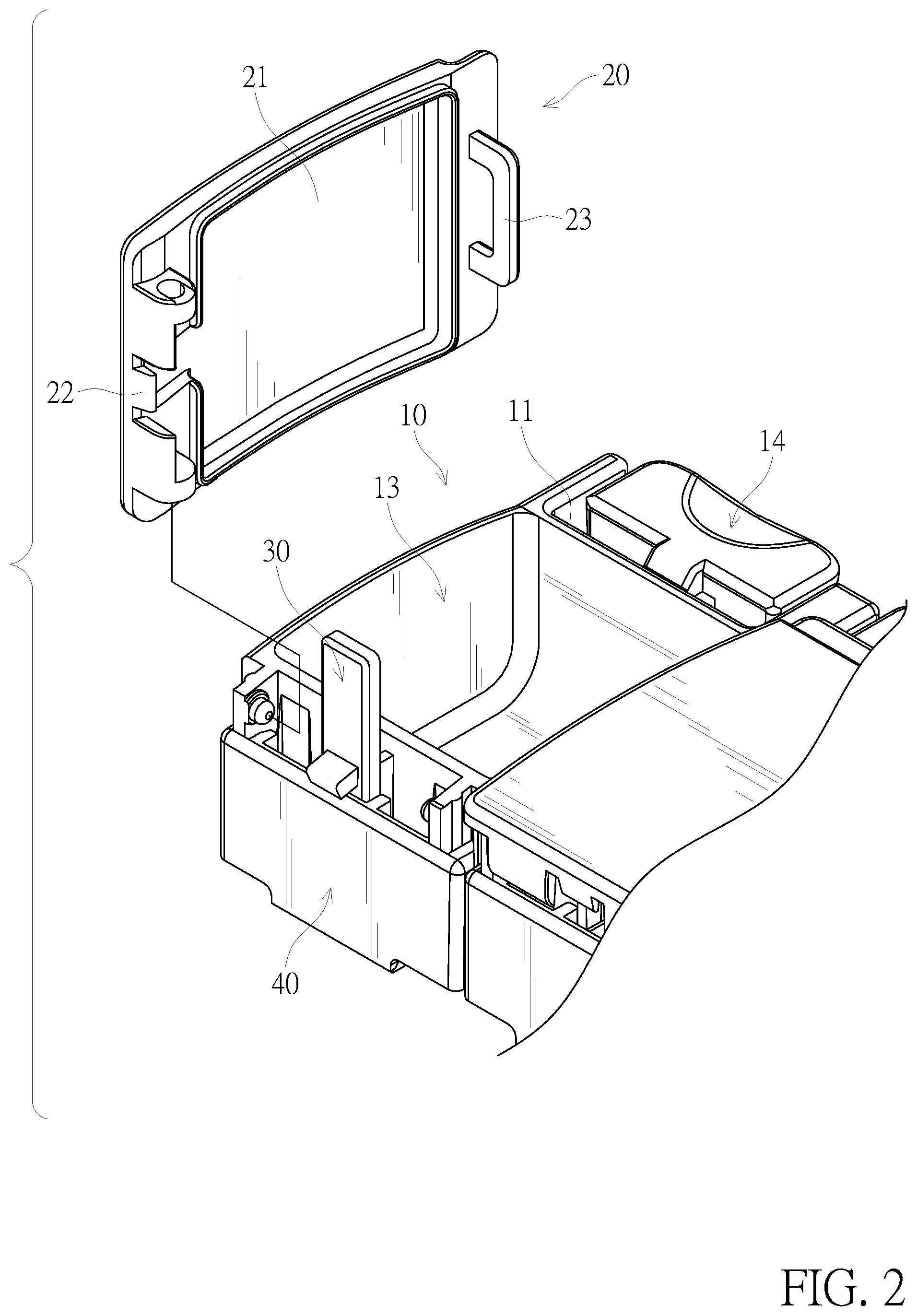 Patent US12497217 Figure 2 – Pill container