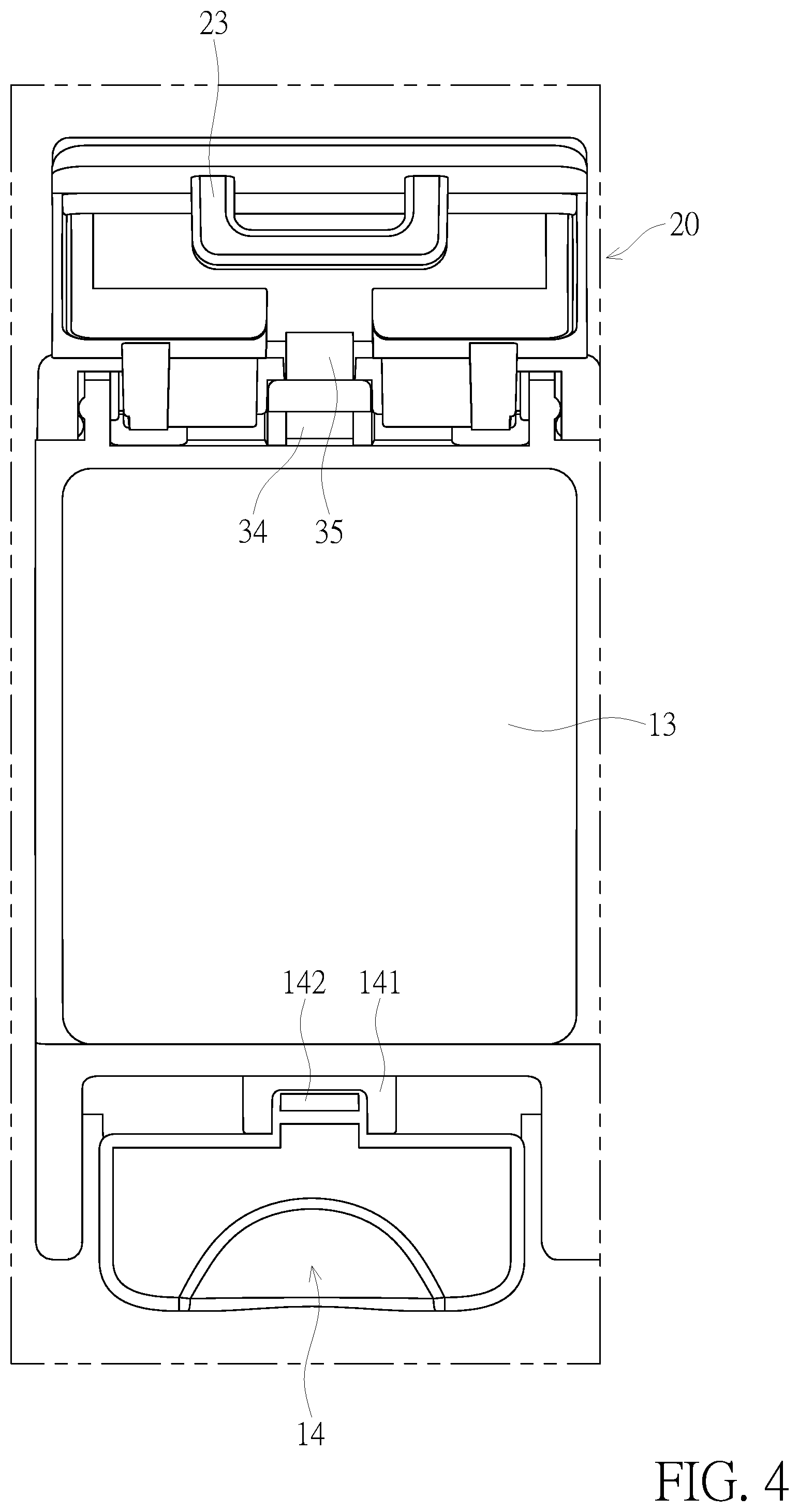 Patent US12497217 Figure 4 – Pill container