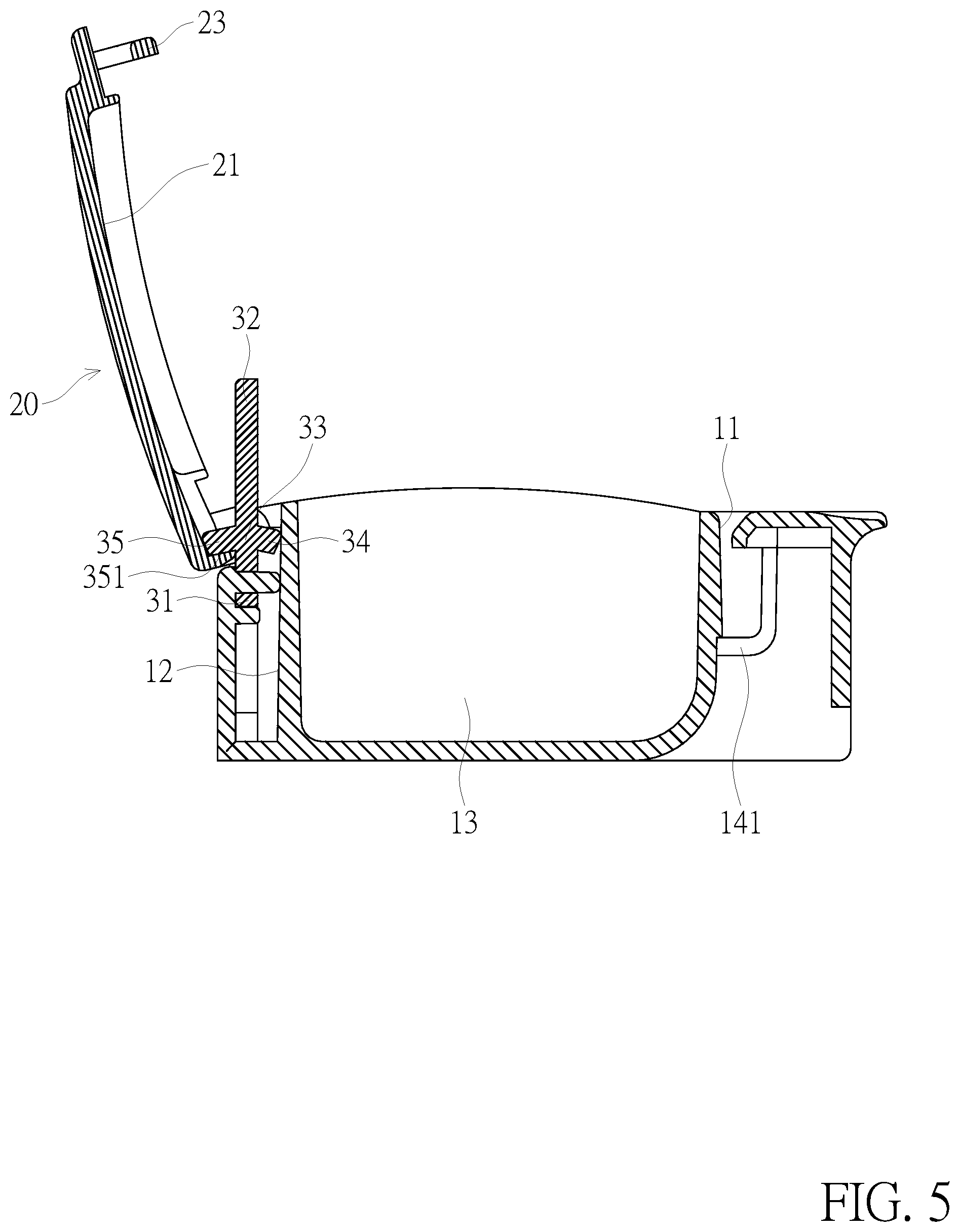 Patent US12497217 Figure 5 – Pill container