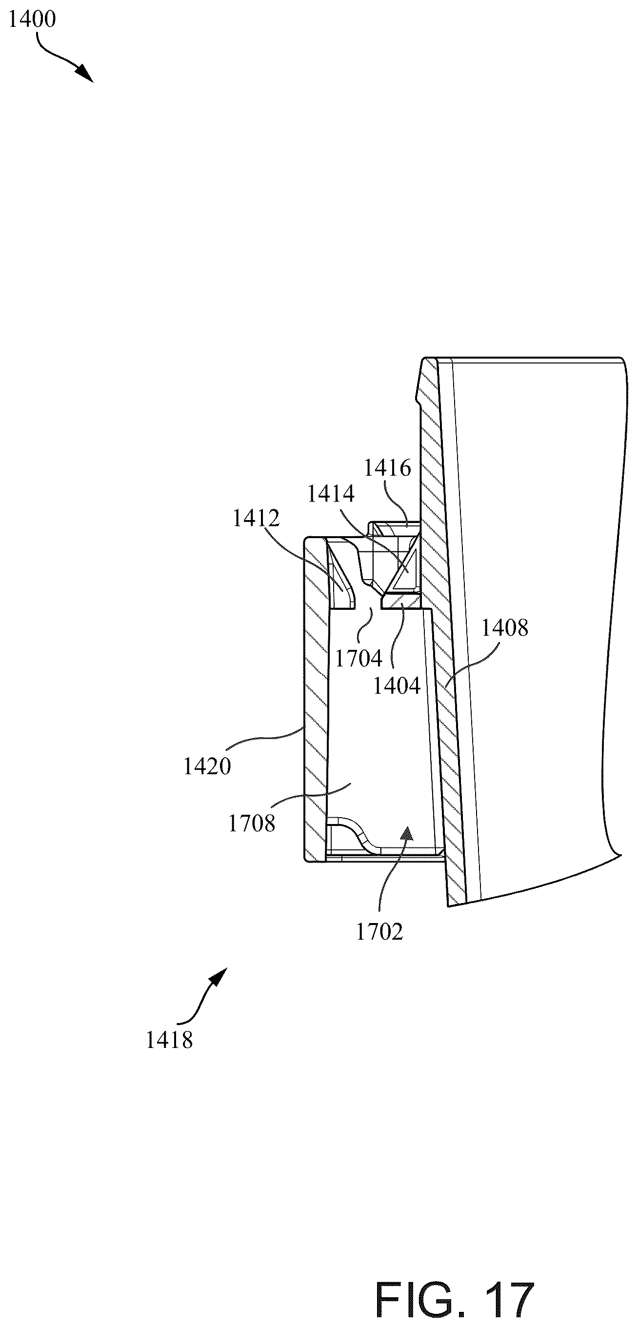 Patent US12497220 Figure 17 – Tamper evident tub