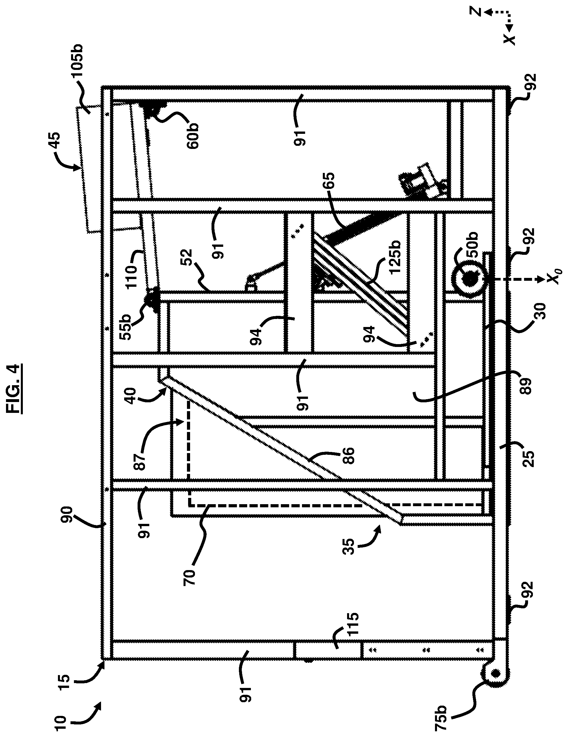 Patent US12497235 Figure 4 – Sliding tilt loader