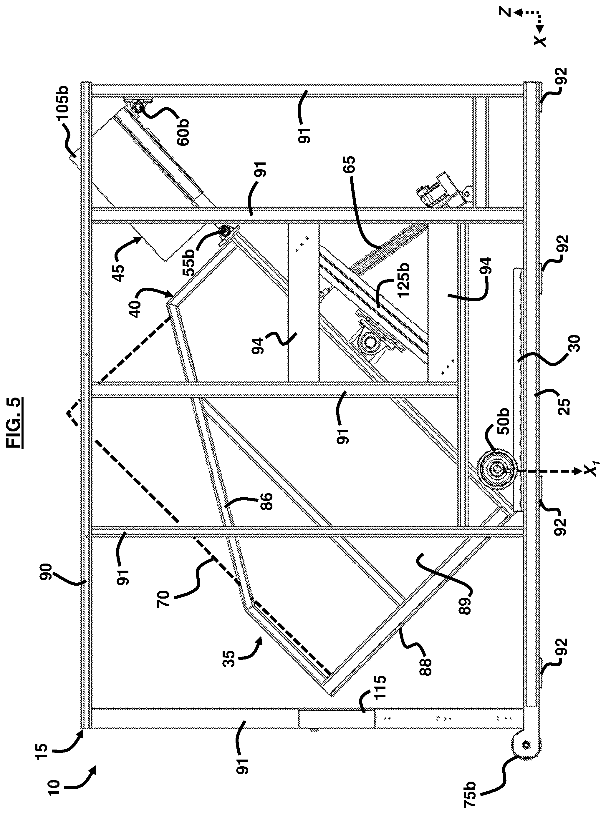 Patent US12497235 Figure 5 – Sliding tilt loader