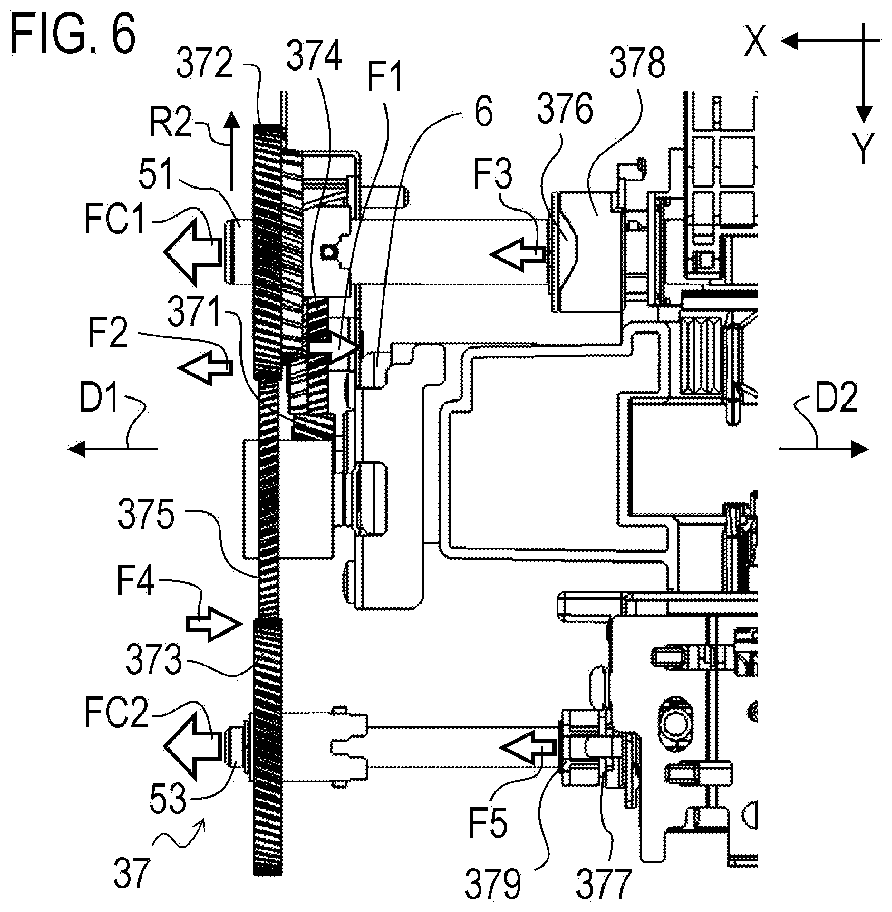 Patent US12497255 Figure 6 – Conveying apparatus and recording device